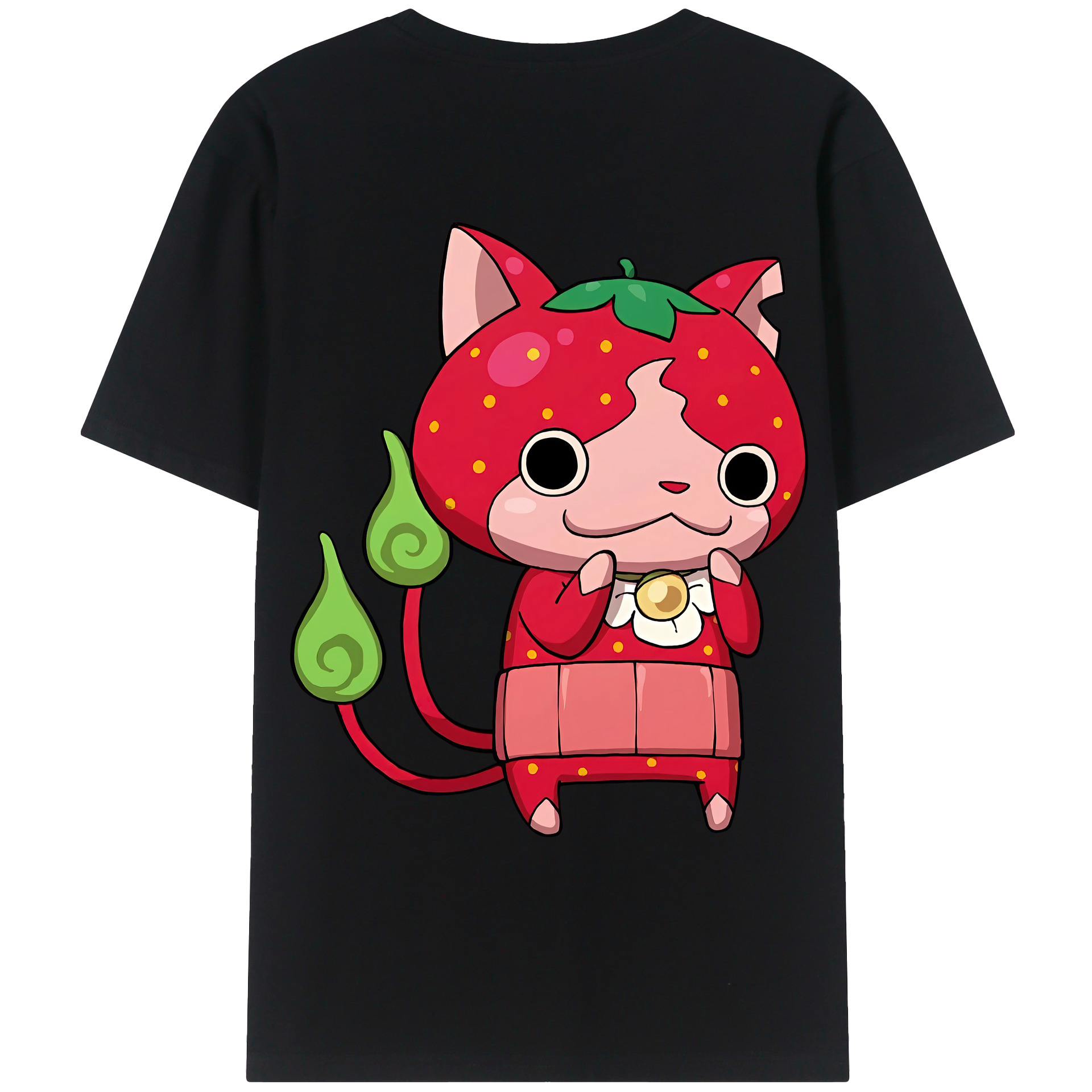 （画像用） 妖怪ウォッチ Yo-kai Watch 綿100％ メンズ半袖Tシャツ（バックプリント） 通気性