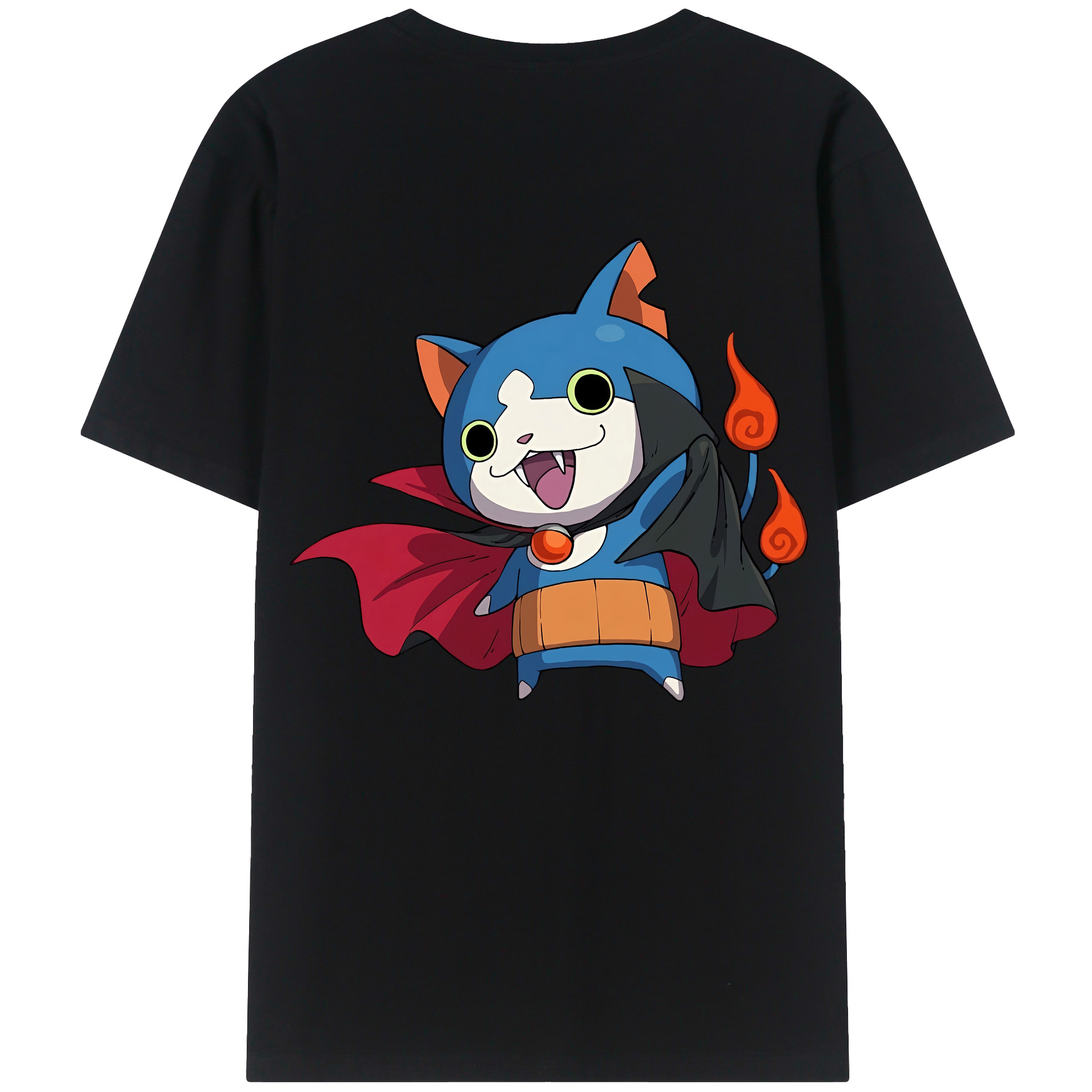 （画像用） 妖怪ウォッチ Yo-kai Watch 綿100％ メンズ半袖Tシャツ（バックプリント） 通気性