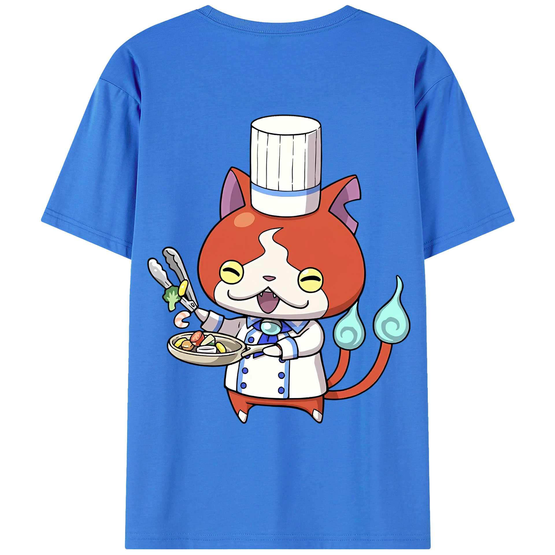 （画像用） 妖怪ウォッチ Yo-kai Watch 綿100％ メンズ半袖Tシャツ（バックプリント） 通気性