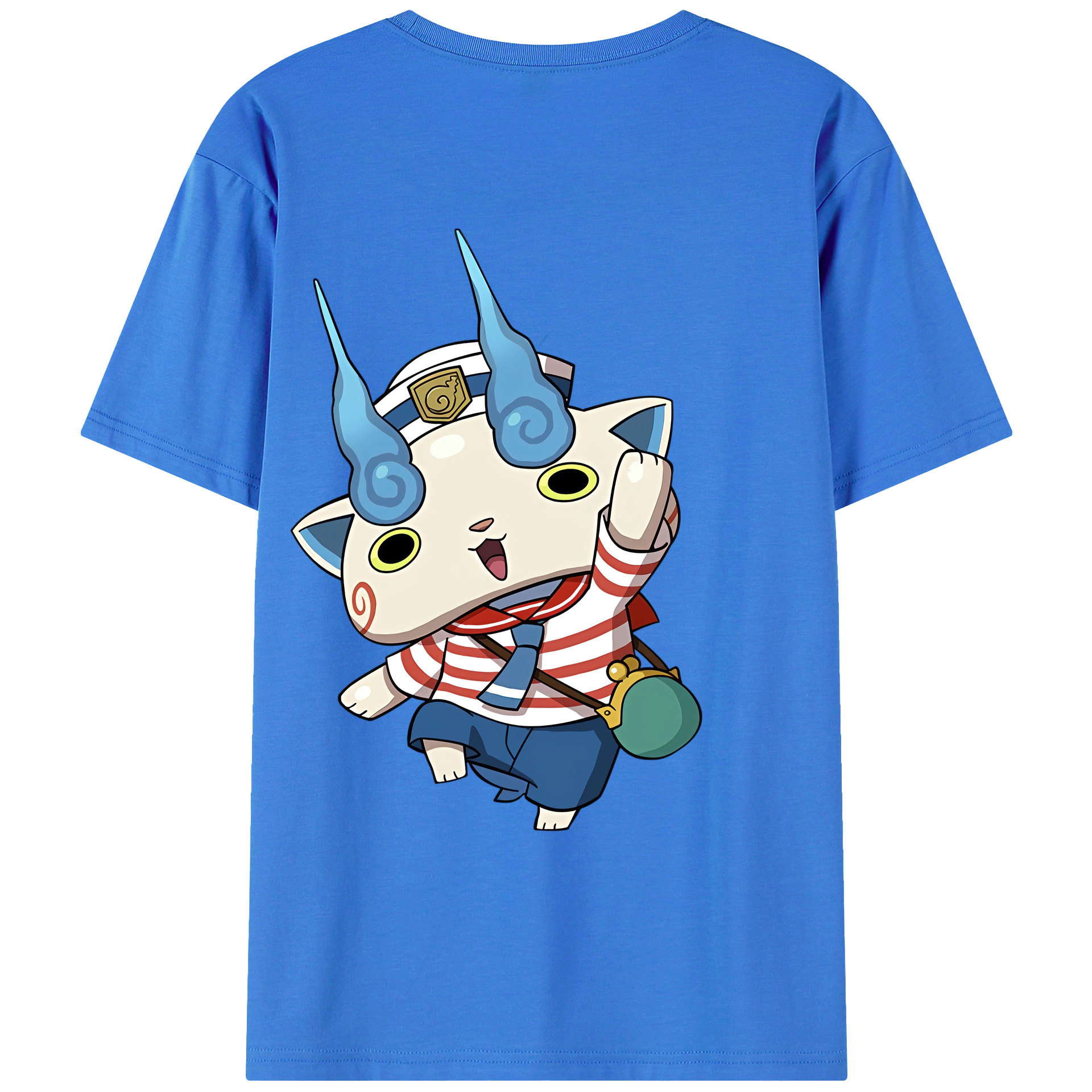 （画像用） 妖怪ウォッチ Yo-kai Watch 綿100％ メンズ半袖Tシャツ（バックプリント） 通気性