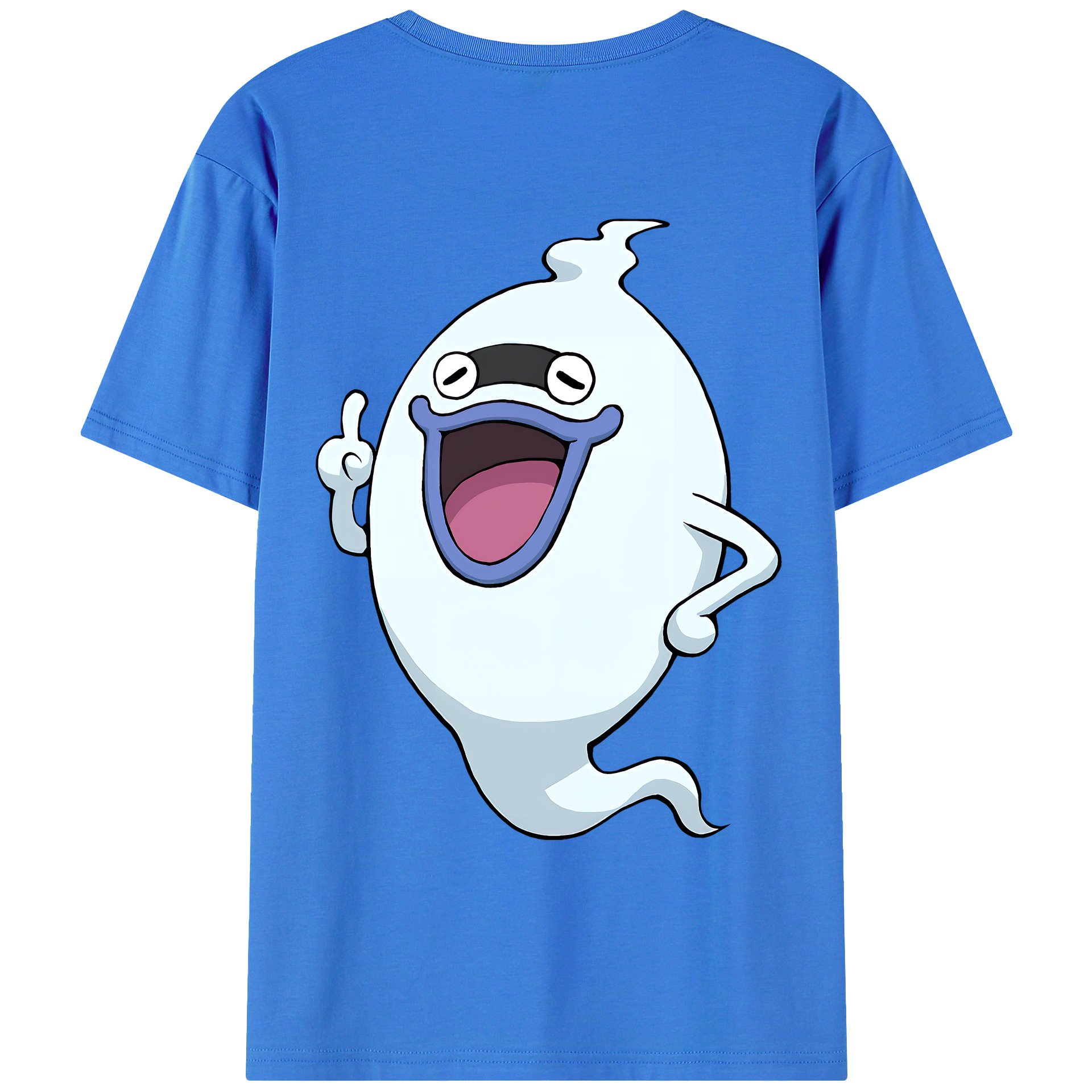 （画像用） 妖怪ウォッチ Yo-kai Watch 綿100％ メンズ半袖Tシャツ（バックプリント） 通気性