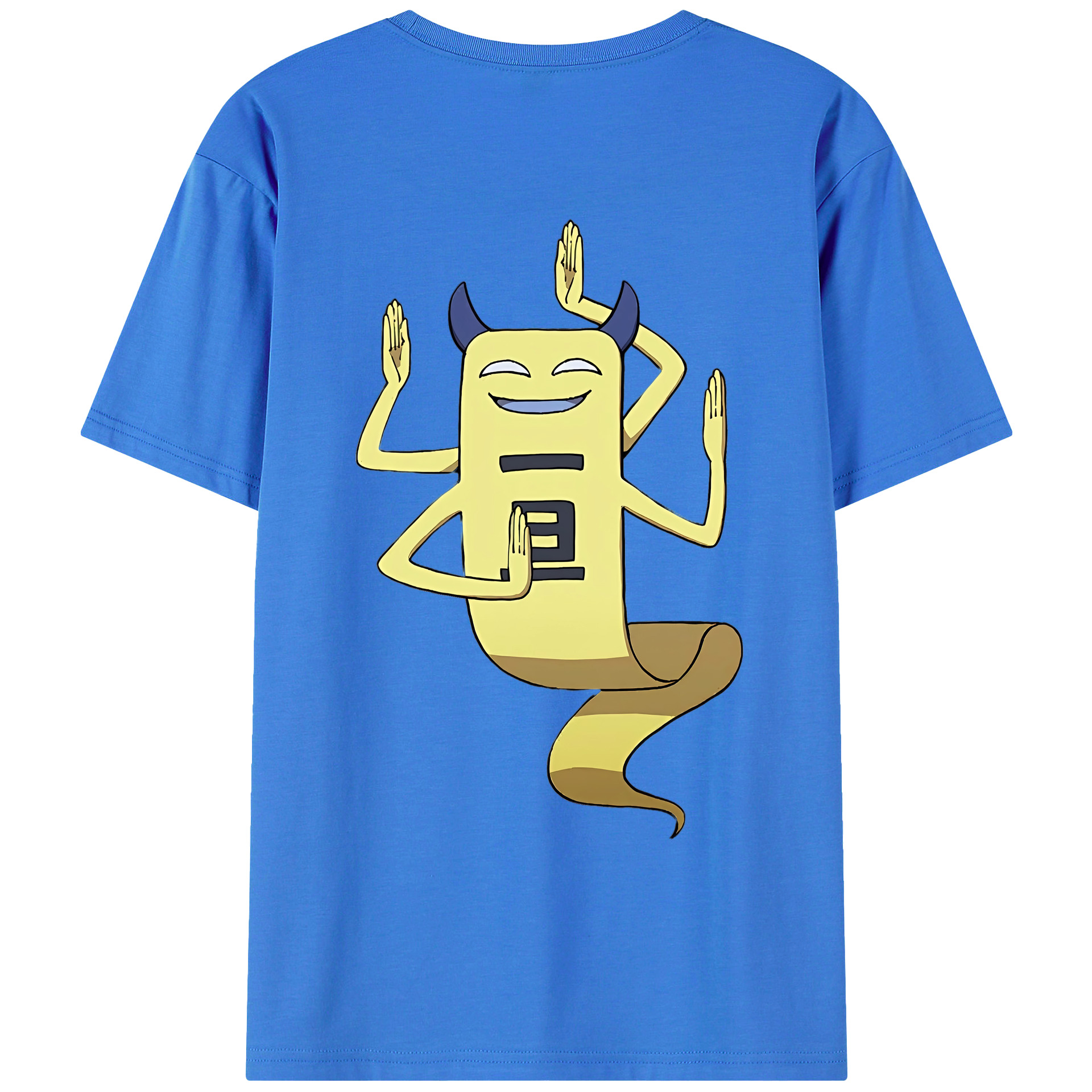 （画像用） 妖怪ウォッチ Yo-kai Watch 綿100％ メンズ半袖Tシャツ（バックプリント） 通気性
