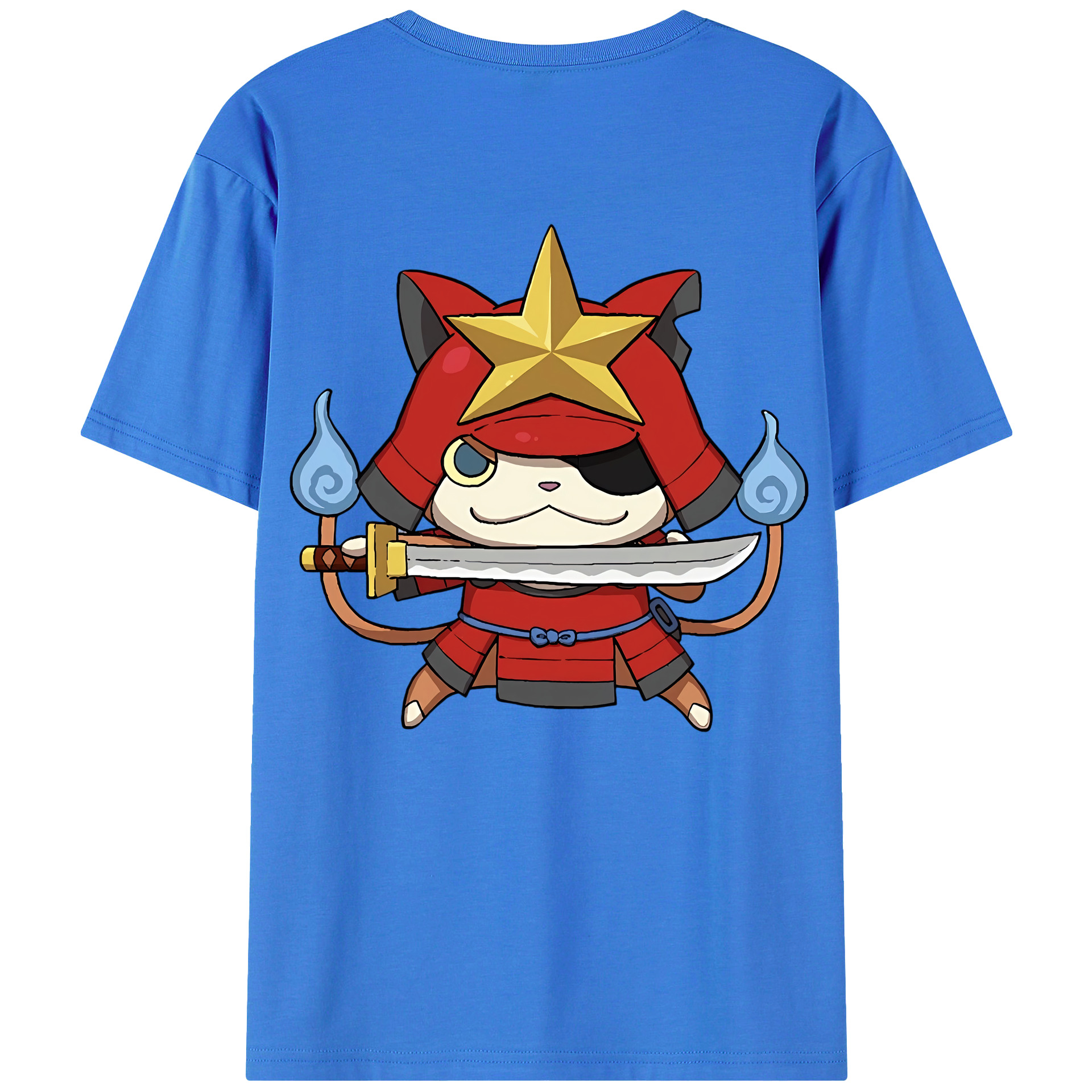 （画像用） 妖怪ウォッチ Yo-kai Watch 綿100％ メンズ半袖Tシャツ（バックプリント） 通気性