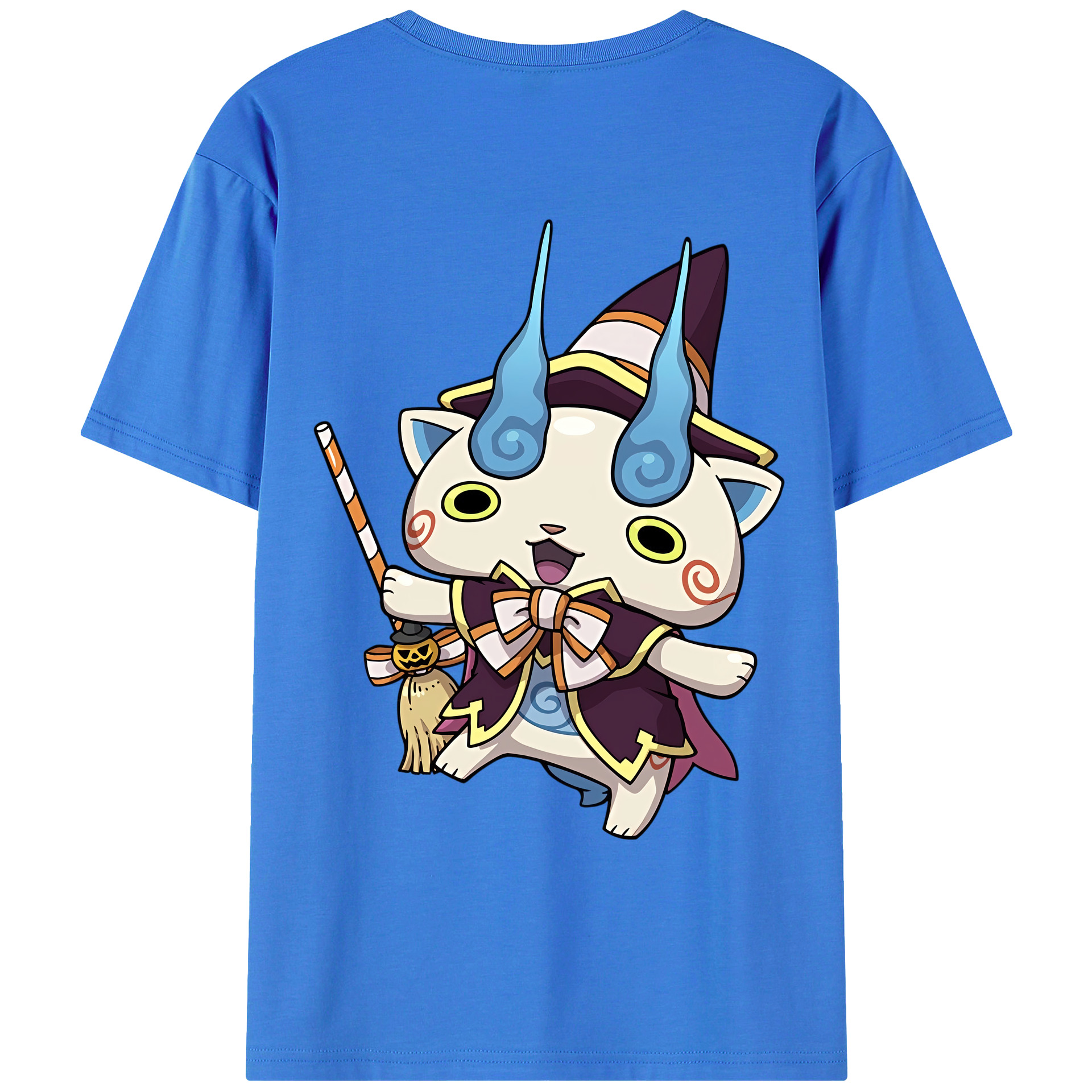 （画像用） 妖怪ウォッチ Yo-kai Watch 綿100％ メンズ半袖Tシャツ（バックプリント） 通気性