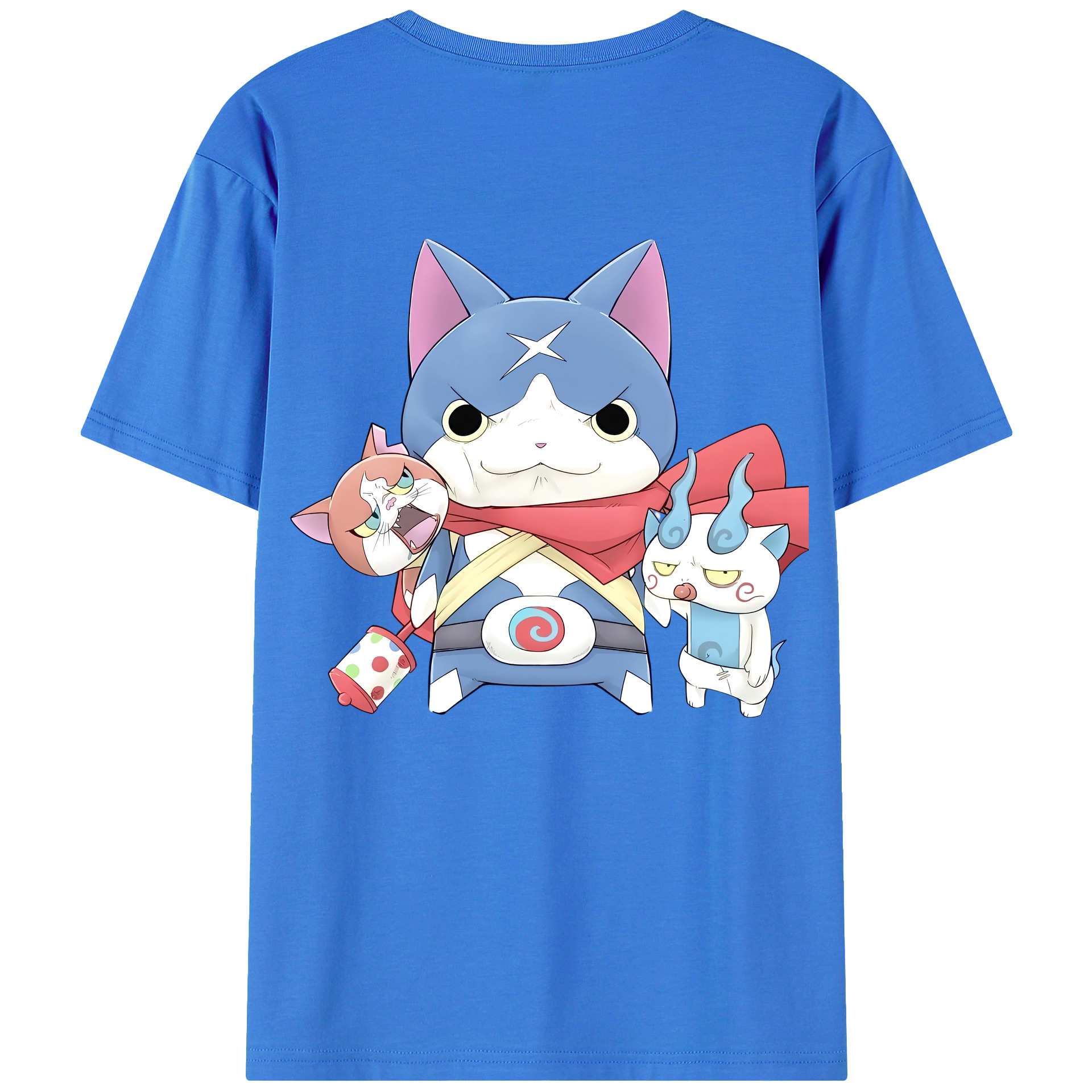 （画像用） 妖怪ウォッチ Yo-kai Watch 綿100％ メンズ半袖Tシャツ（バックプリント） 通気性