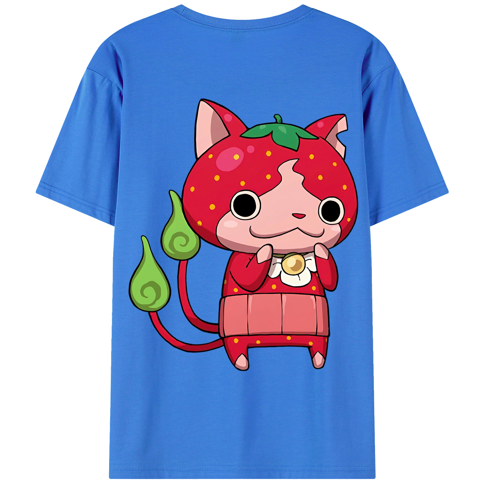 （画像用） 妖怪ウォッチ Yo-kai Watch 綿100％ メンズ半袖Tシャツ（バックプリント） 通気性