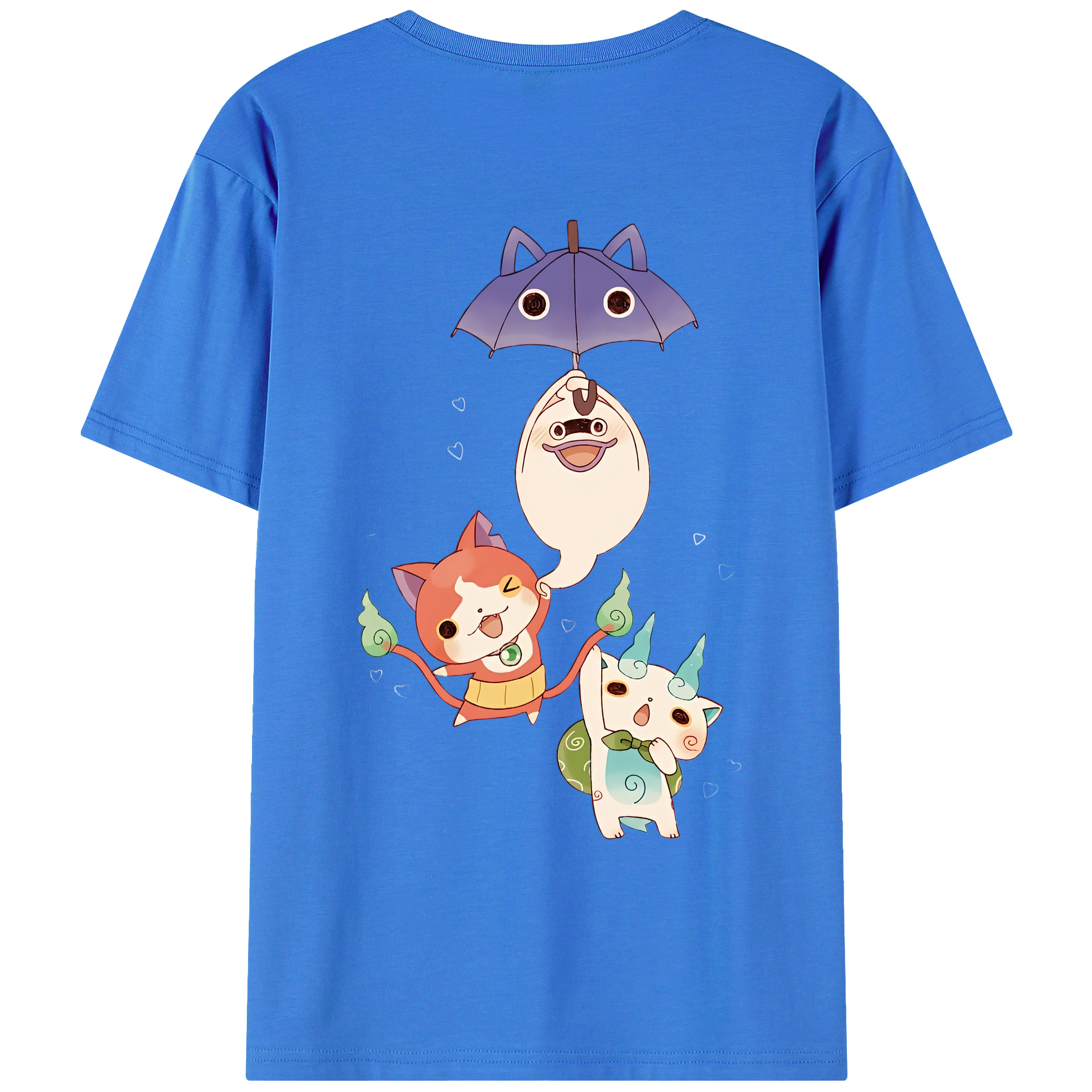 （画像用） 妖怪ウォッチ Yo-kai Watch 綿100％ メンズ半袖Tシャツ（バックプリント） 通気性
