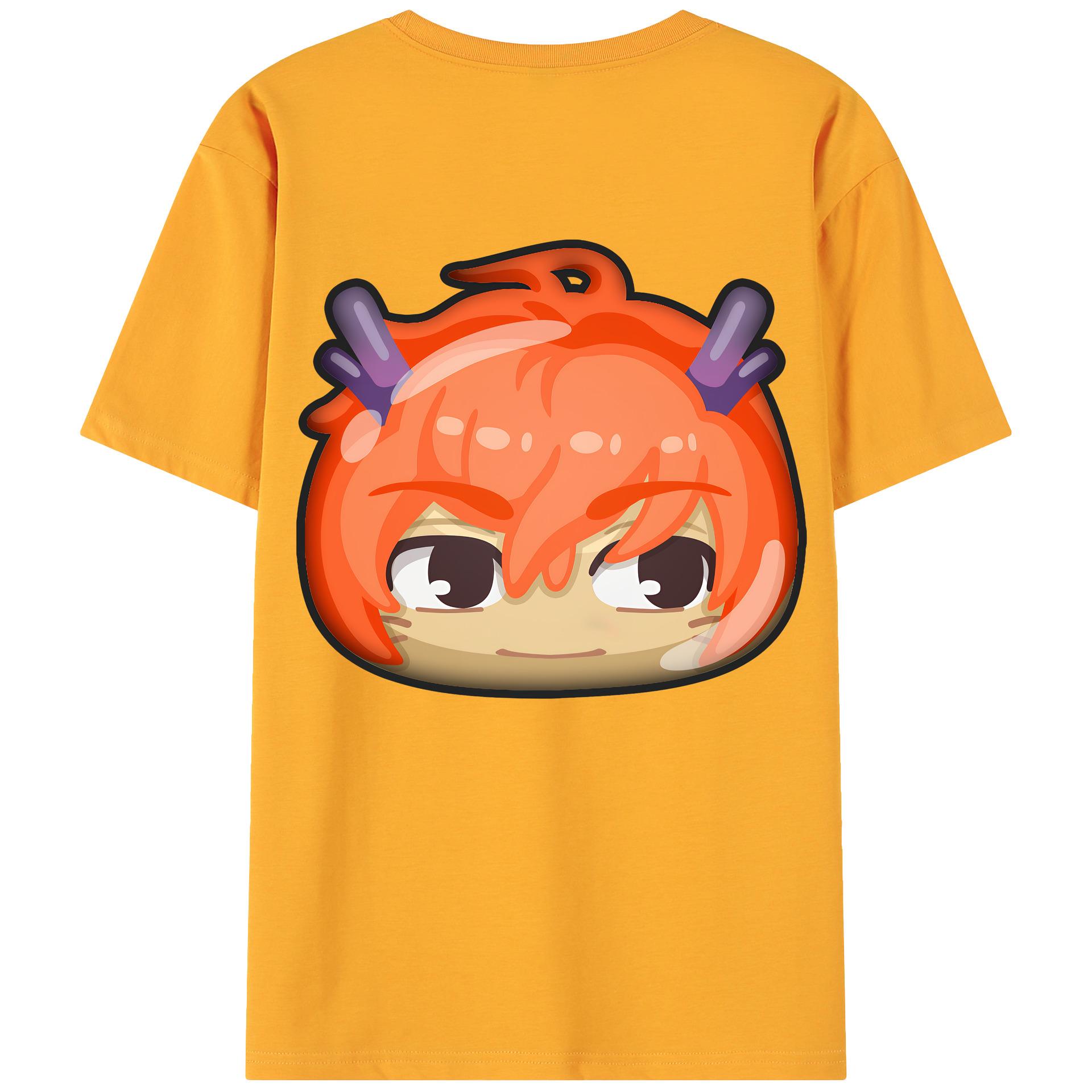 （画像用） 妖怪ウォッチ Yo-kai Watch 綿100％ メンズ半袖Tシャツ（バックプリント） 通気性