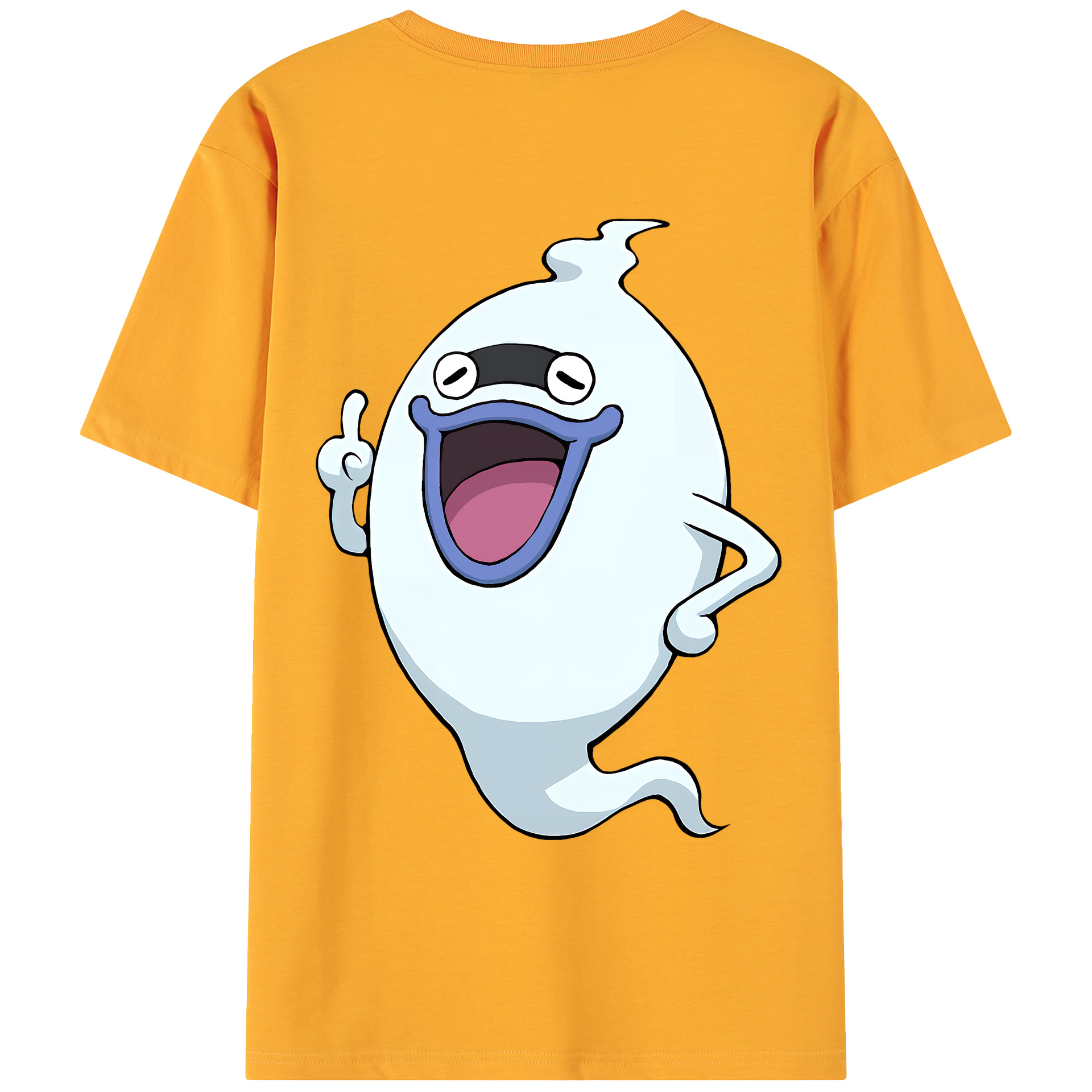 （画像用） 妖怪ウォッチ Yo-kai Watch 綿100％ メンズ半袖Tシャツ（バックプリント） 通気性