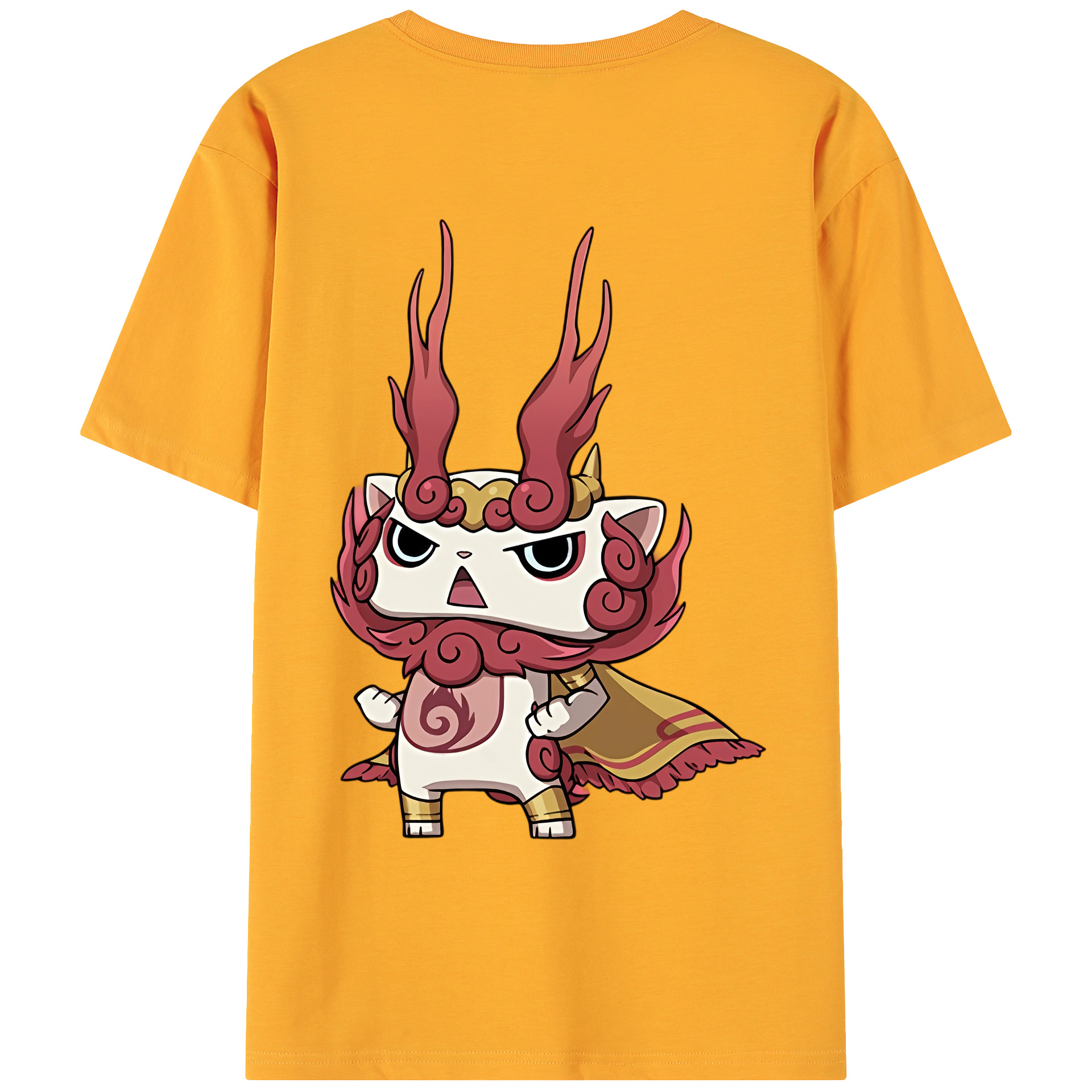 （画像用） 妖怪ウォッチ Yo-kai Watch 綿100％ メンズ半袖Tシャツ（バックプリント） 通気性