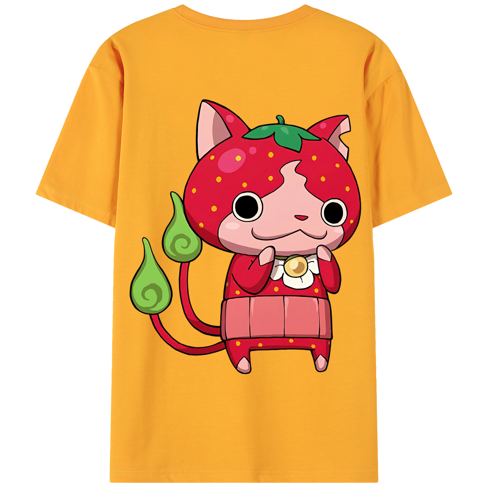 （画像用） 妖怪ウォッチ Yo-kai Watch 綿100％ メンズ半袖Tシャツ（バックプリント） 通気性