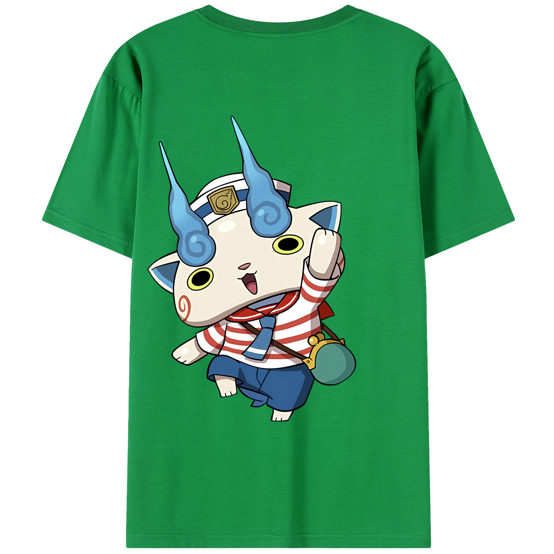 （画像用） 妖怪ウォッチ Yo-kai Watch 綿100％ メンズ半袖Tシャツ（バックプリント） 通気性