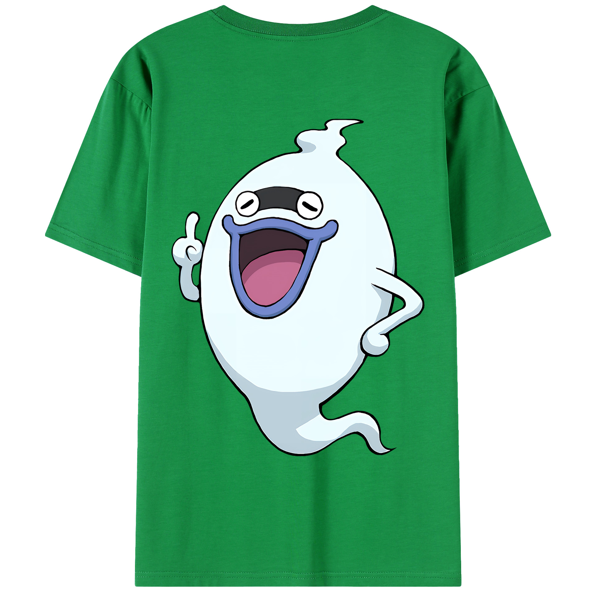 （画像用） 妖怪ウォッチ Yo-kai Watch 綿100％ メンズ半袖Tシャツ（バックプリント） 通気性