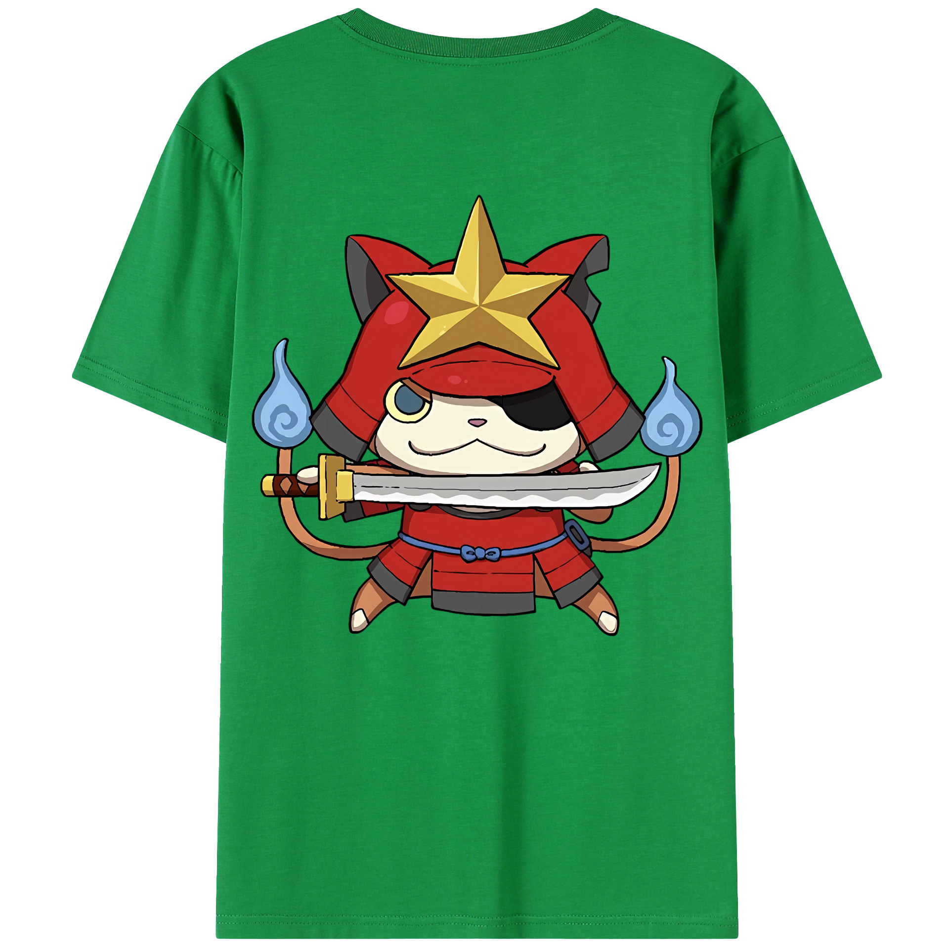 （画像用） 妖怪ウォッチ Yo-kai Watch 綿100％ メンズ半袖Tシャツ（バックプリント） 通気性