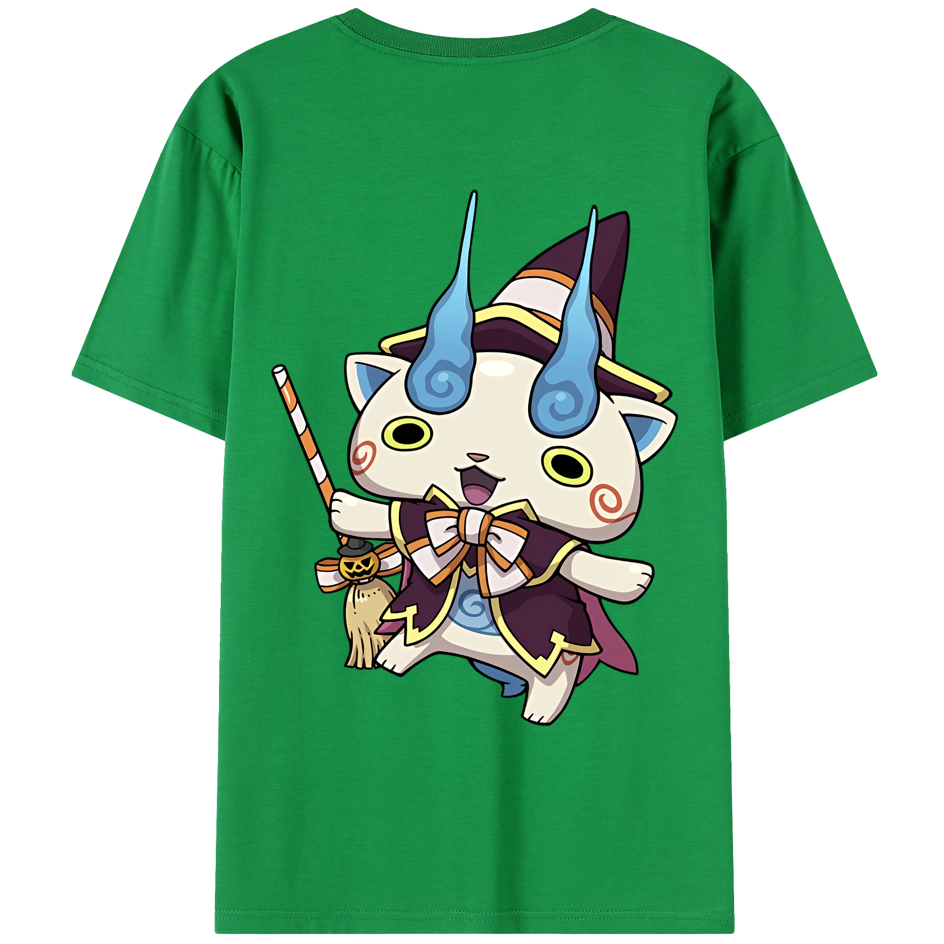 （画像用） 妖怪ウォッチ Yo-kai Watch 綿100％ メンズ半袖Tシャツ（バックプリント） 通気性