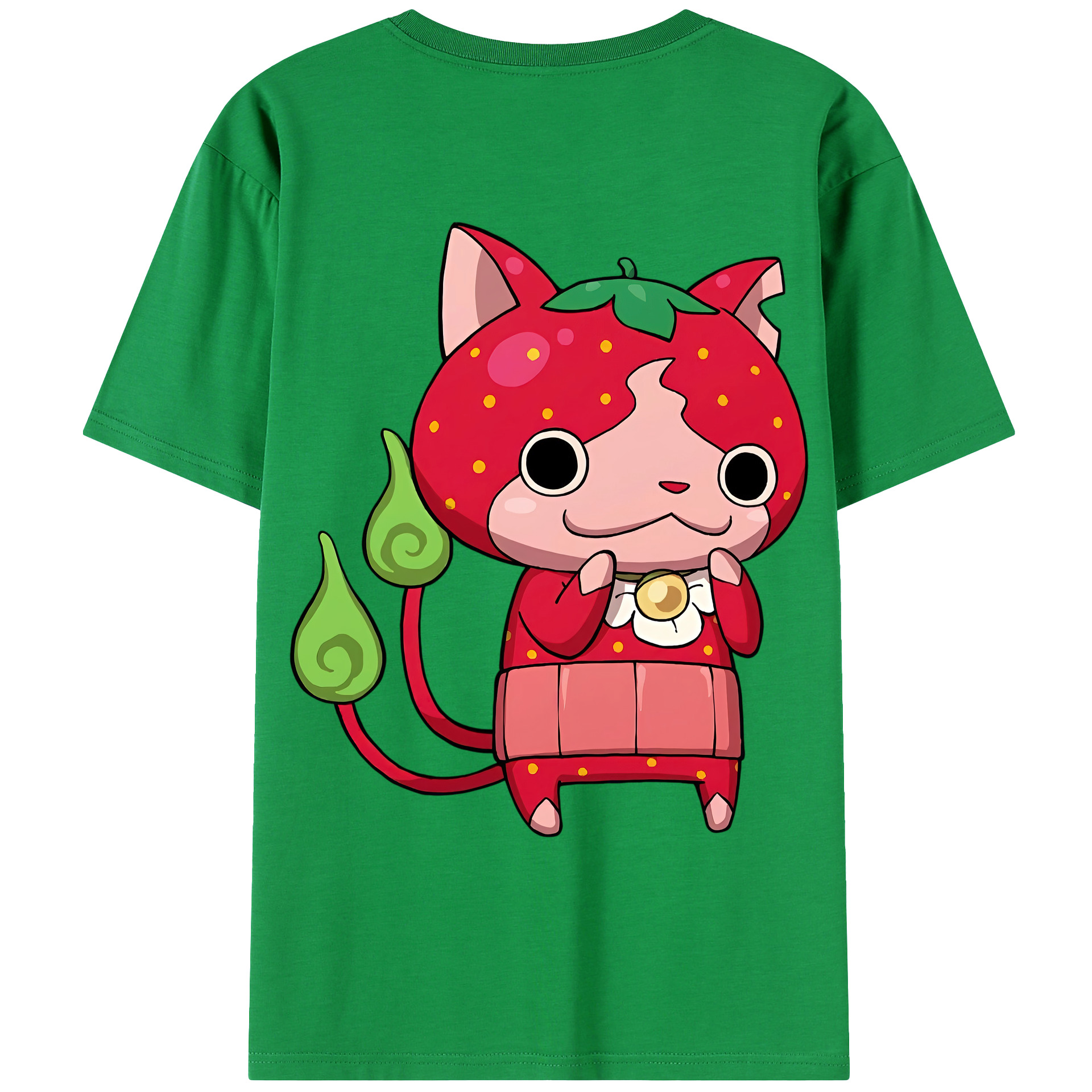 （画像用） 妖怪ウォッチ Yo-kai Watch 綿100％ メンズ半袖Tシャツ（バックプリント） 通気性