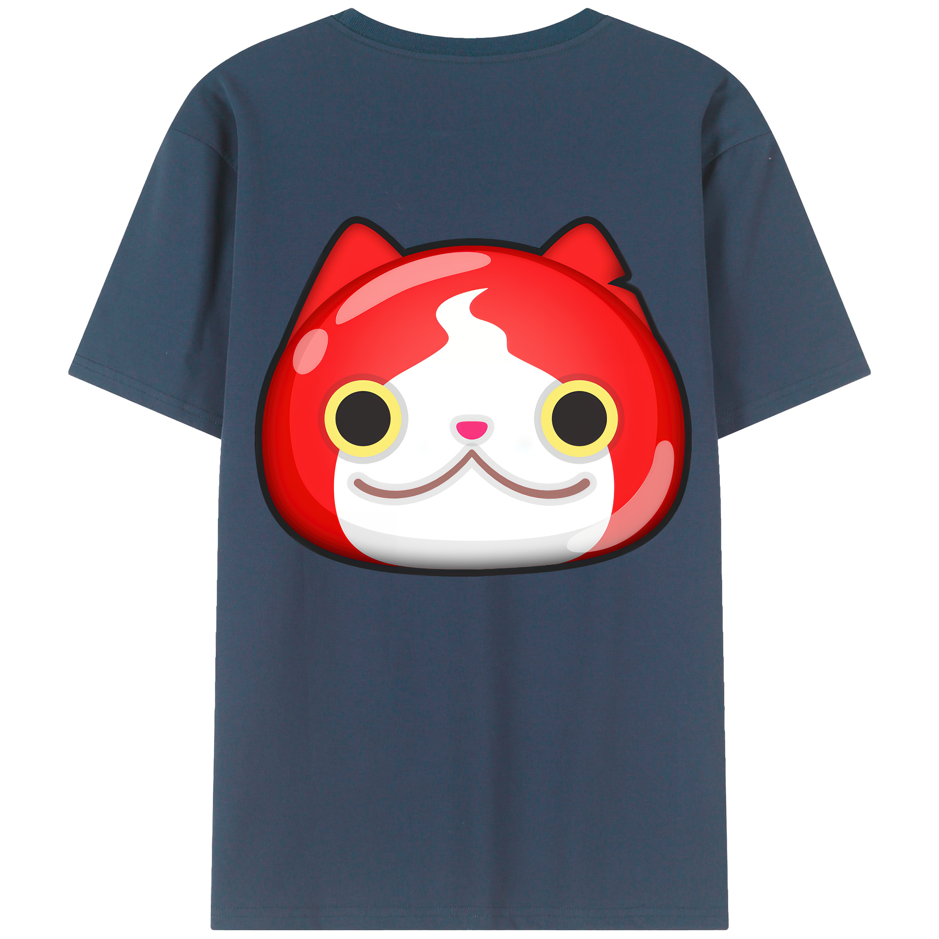 （画像用） 妖怪ウォッチ Yo-kai Watch 綿100％ メンズ半袖Tシャツ（バックプリント） 通気性