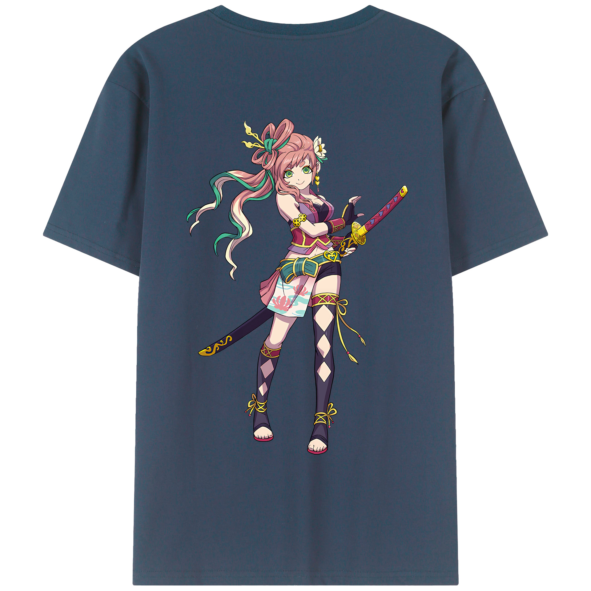 （画像用） 妖怪ウォッチ Yo-kai Watch 綿100％ メンズ半袖Tシャツ（バックプリント） 通気性
