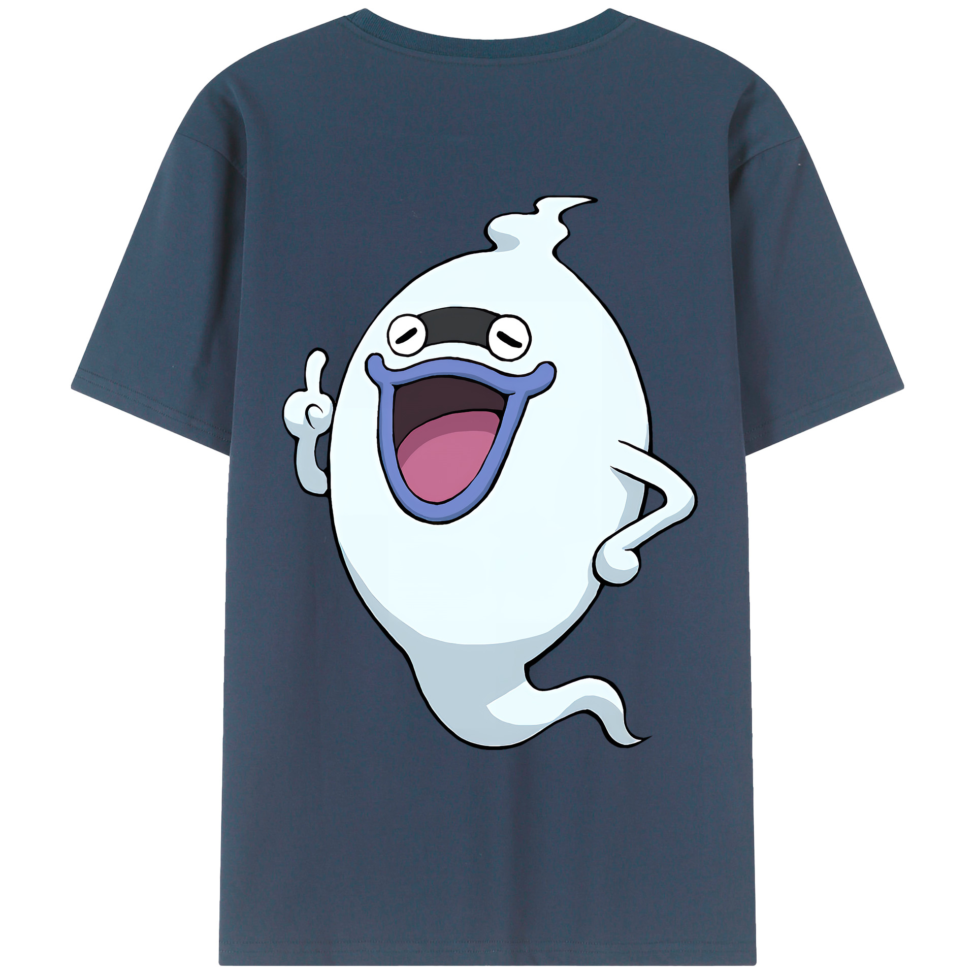 （画像用） 妖怪ウォッチ Yo-kai Watch 綿100％ メンズ半袖Tシャツ（バックプリント） 通気性