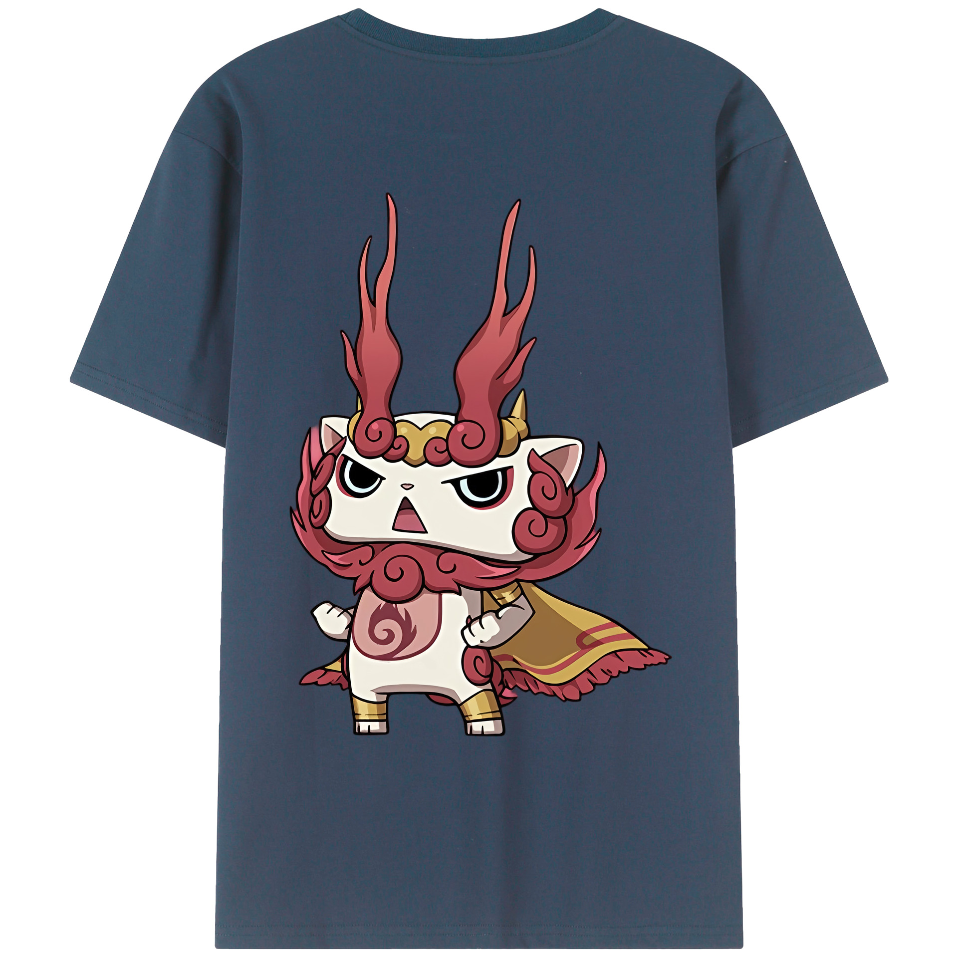 （画像用） 妖怪ウォッチ Yo-kai Watch 綿100％ メンズ半袖Tシャツ（バックプリント） 通気性