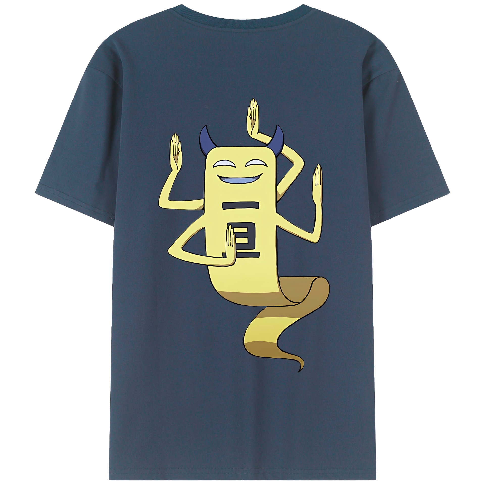 （画像用） 妖怪ウォッチ Yo-kai Watch 綿100％ メンズ半袖Tシャツ（バックプリント） 通気性