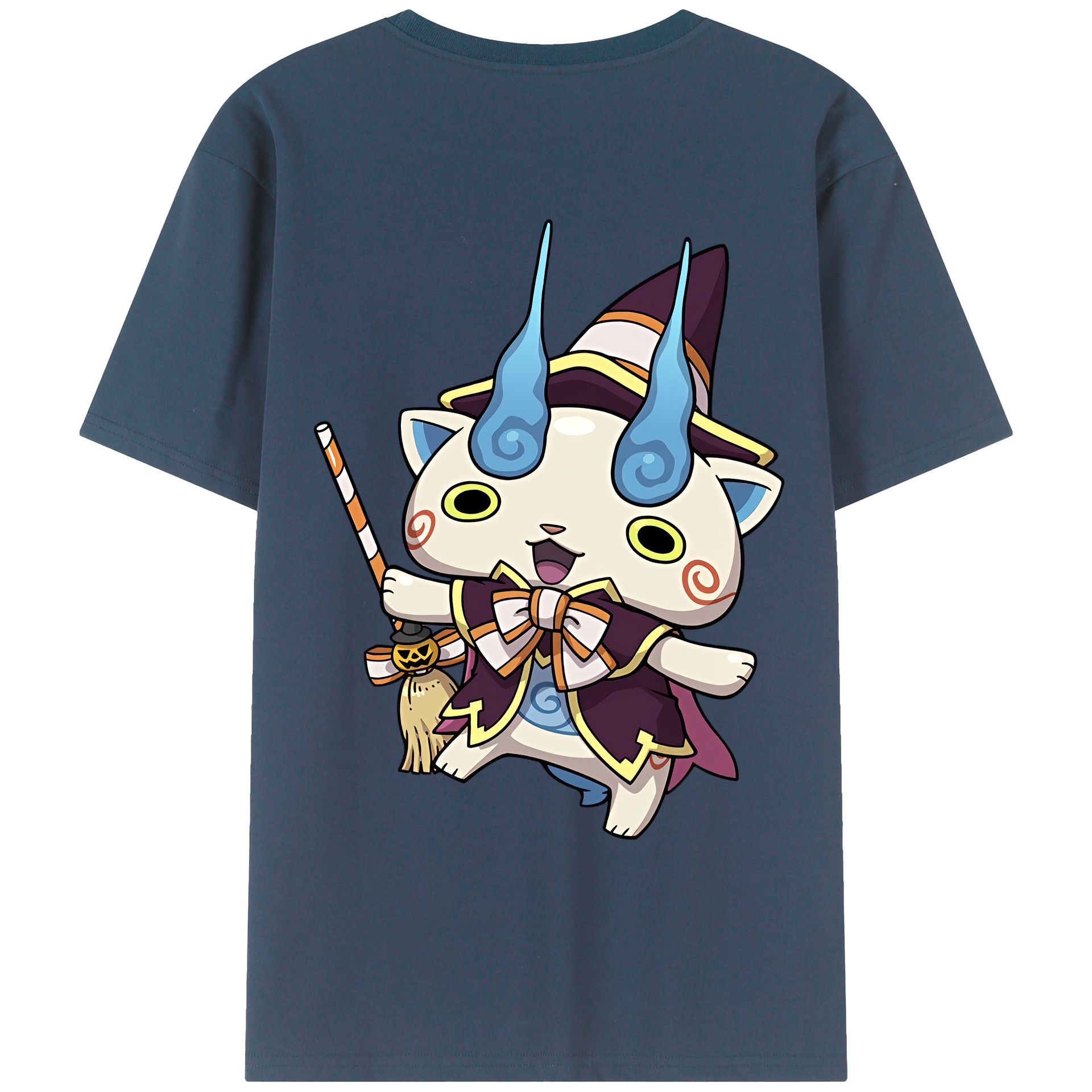 （画像用） 妖怪ウォッチ Yo-kai Watch 綿100％ メンズ半袖Tシャツ（バックプリント） 通気性