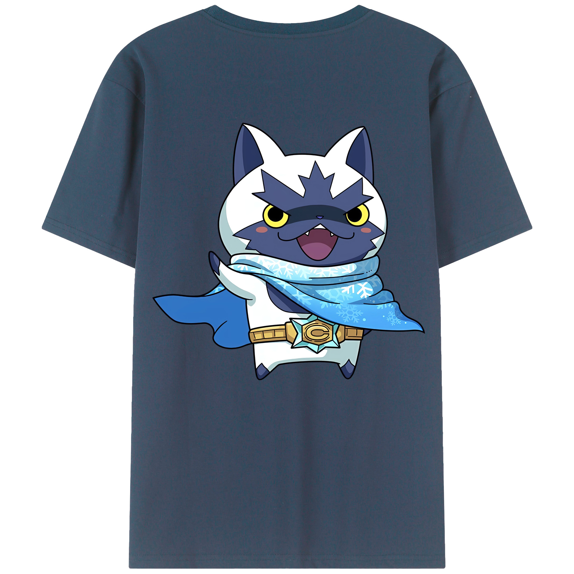 （画像用） 妖怪ウォッチ Yo-kai Watch 綿100％ メンズ半袖Tシャツ（バックプリント） 通気性