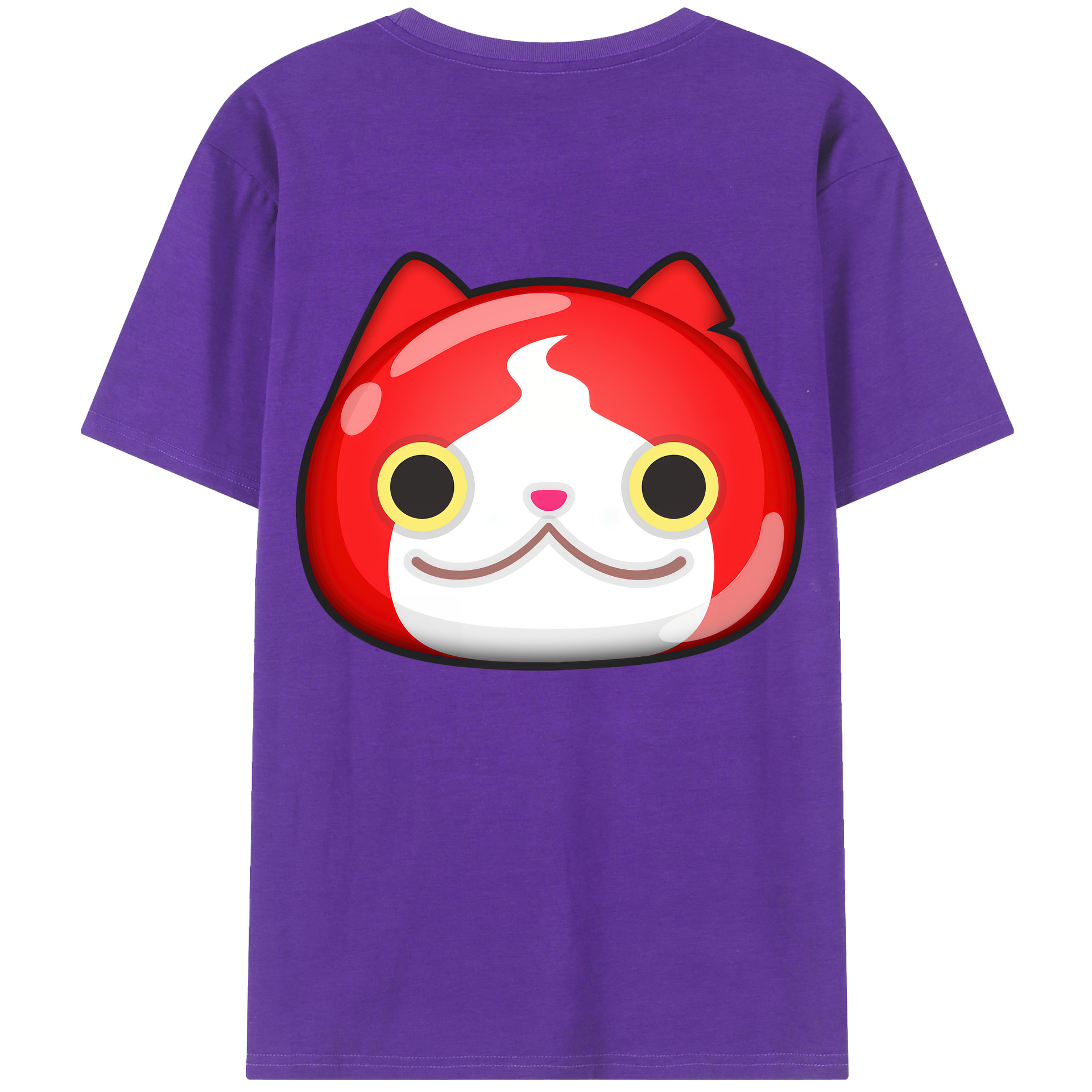 （画像用） 妖怪ウォッチ Yo-kai Watch 綿100％ メンズ半袖Tシャツ（バックプリント） 通気性