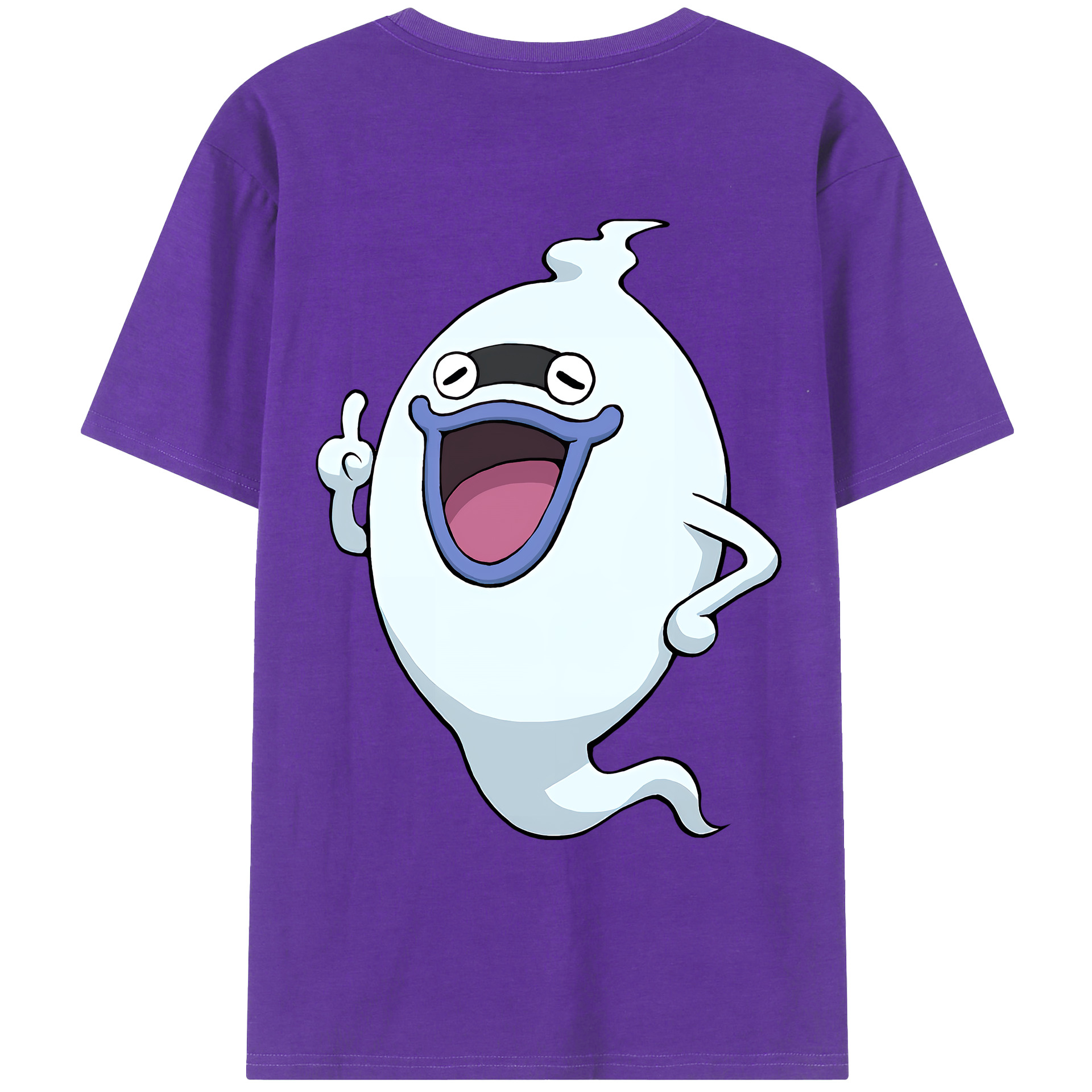 （画像用） 妖怪ウォッチ Yo-kai Watch 綿100％ メンズ半袖Tシャツ（バックプリント） 通気性