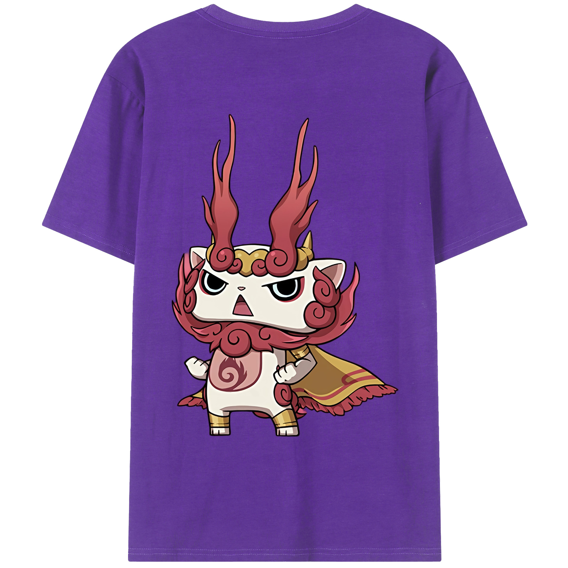 （画像用） 妖怪ウォッチ Yo-kai Watch 綿100％ メンズ半袖Tシャツ（バックプリント） 通気性