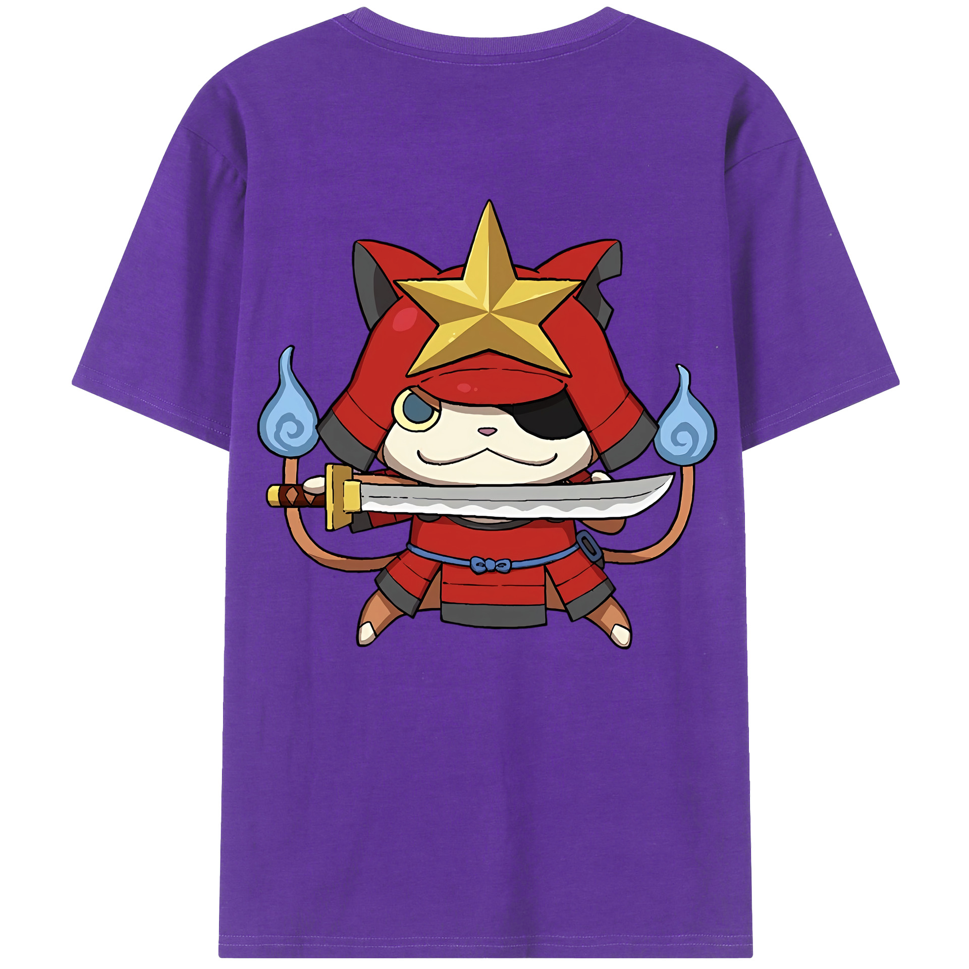 （画像用） 妖怪ウォッチ Yo-kai Watch 綿100％ メンズ半袖Tシャツ（バックプリント） 通気性