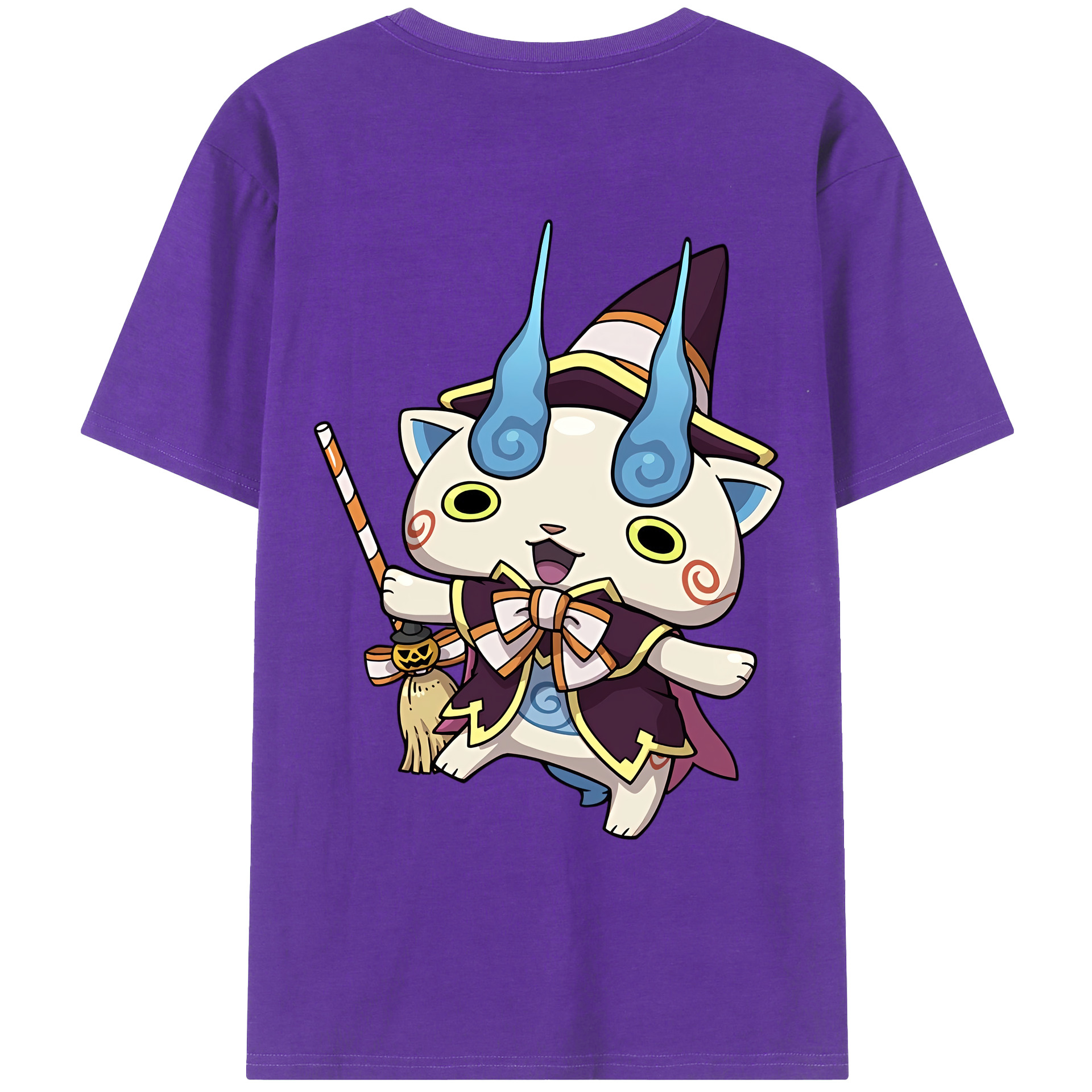 （画像用） 妖怪ウォッチ Yo-kai Watch 綿100％ メンズ半袖Tシャツ（バックプリント） 通気性