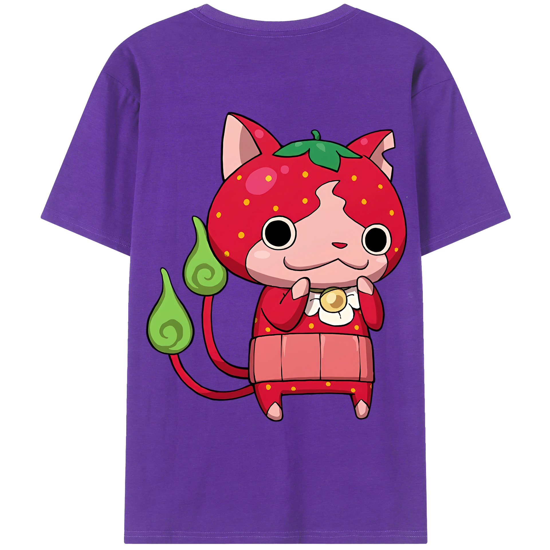 （画像用） 妖怪ウォッチ Yo-kai Watch 綿100％ メンズ半袖Tシャツ（バックプリント） 通気性