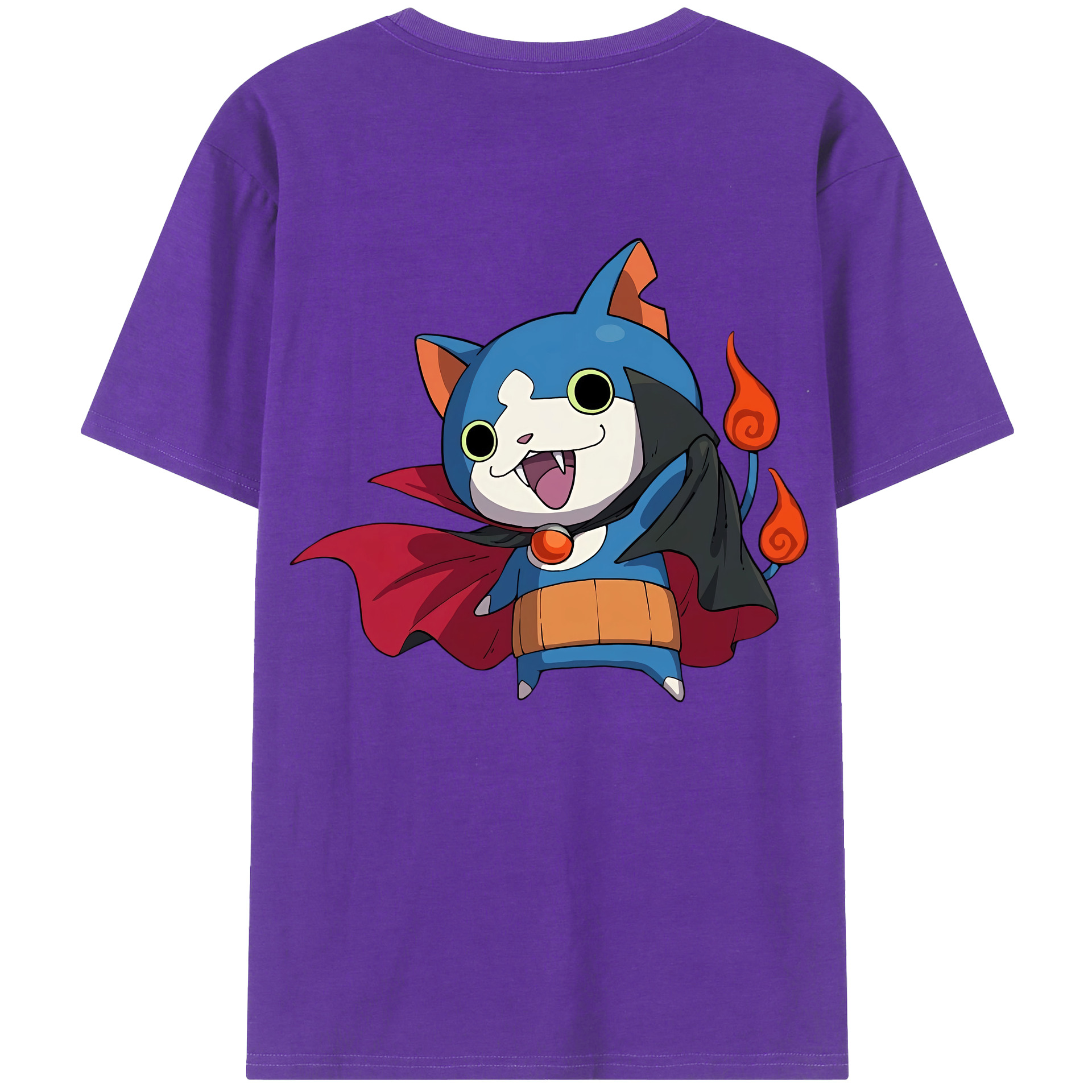 （画像用） 妖怪ウォッチ Yo-kai Watch 綿100％ メンズ半袖Tシャツ（バックプリント） 通気性