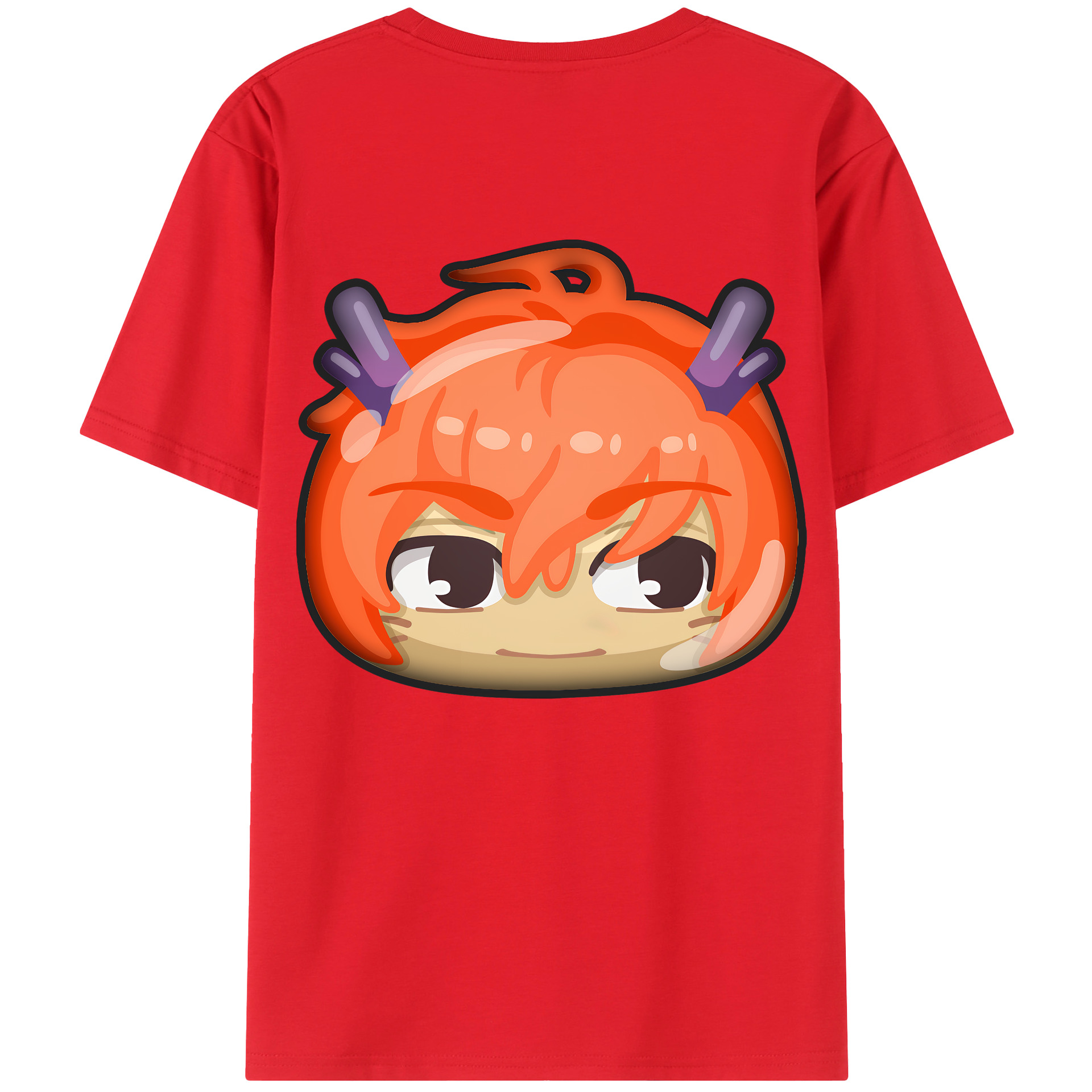（画像用） 妖怪ウォッチ Yo-kai Watch 綿100％ メンズ半袖Tシャツ（バックプリント） 通気性