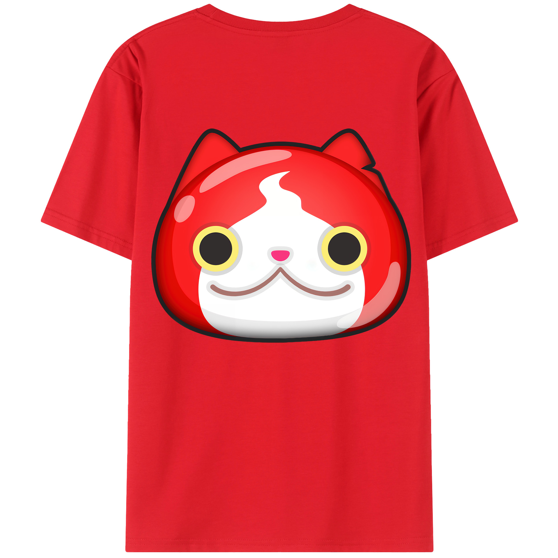 （画像用） 妖怪ウォッチ Yo-kai Watch 綿100％ メンズ半袖Tシャツ（バックプリント） 通気性