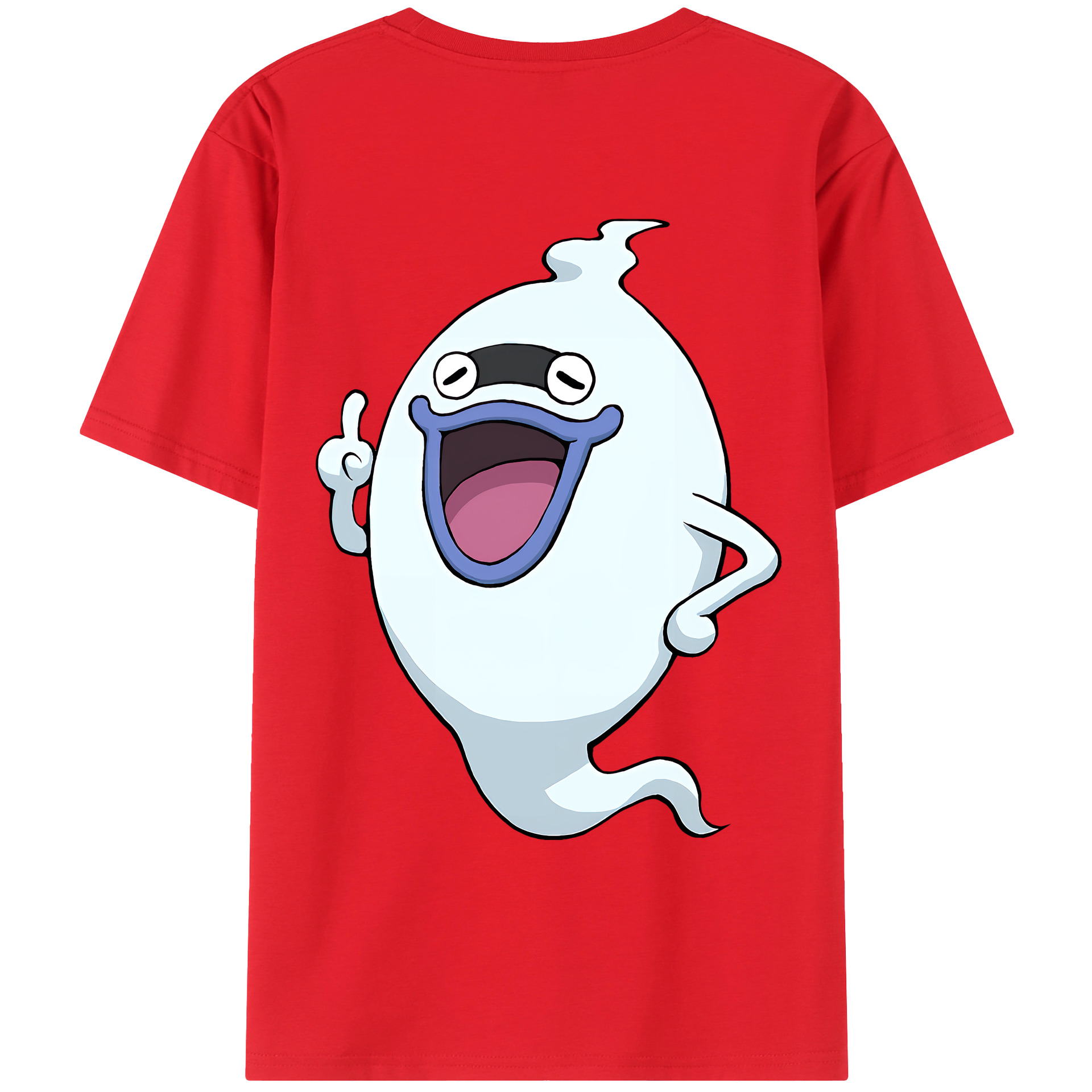 （画像用） 妖怪ウォッチ Yo-kai Watch 綿100％ メンズ半袖Tシャツ（バックプリント） 通気性