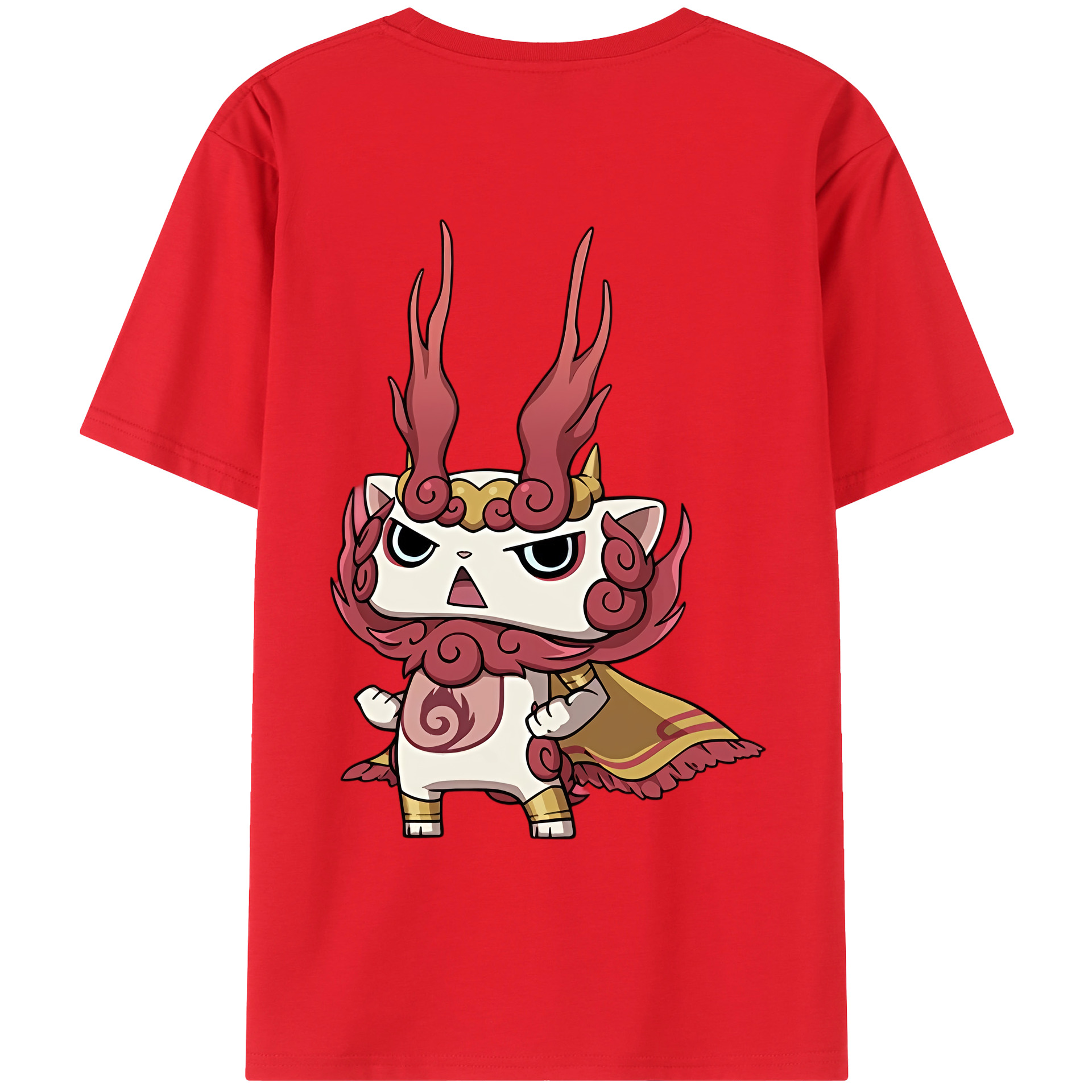 （画像用） 妖怪ウォッチ Yo-kai Watch 綿100％ メンズ半袖Tシャツ（バックプリント） 通気性