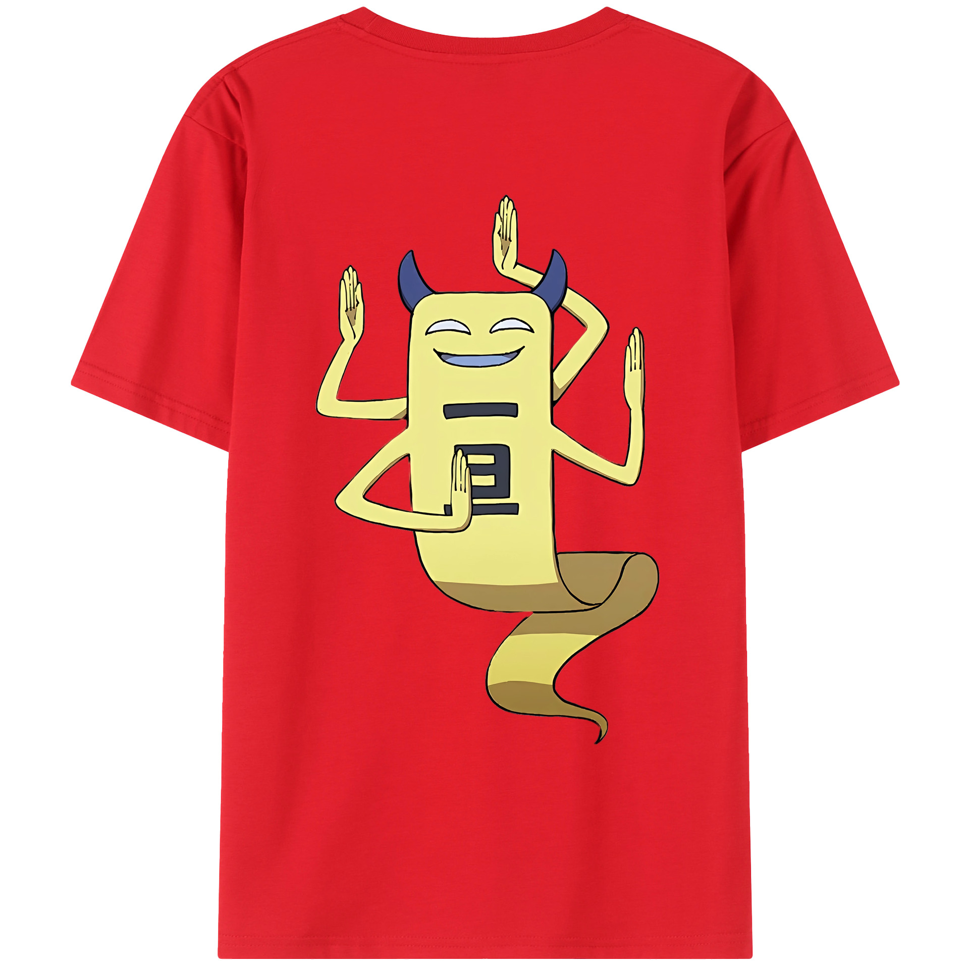（画像用） 妖怪ウォッチ Yo-kai Watch 綿100％ メンズ半袖Tシャツ（バックプリント） 通気性