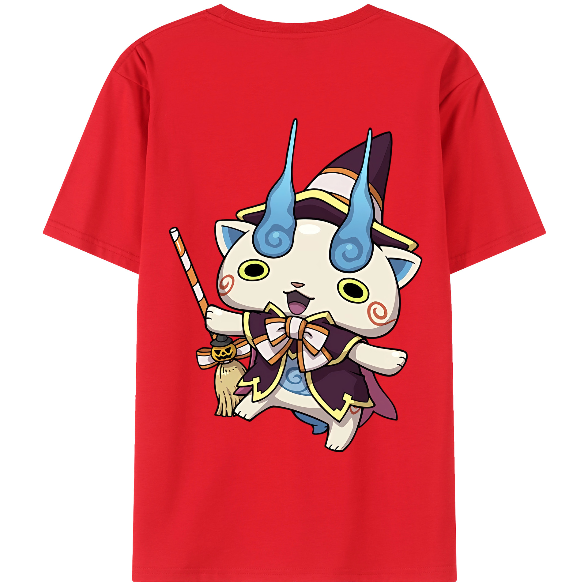 （画像用） 妖怪ウォッチ Yo-kai Watch 綿100％ メンズ半袖Tシャツ（バックプリント） 通気性