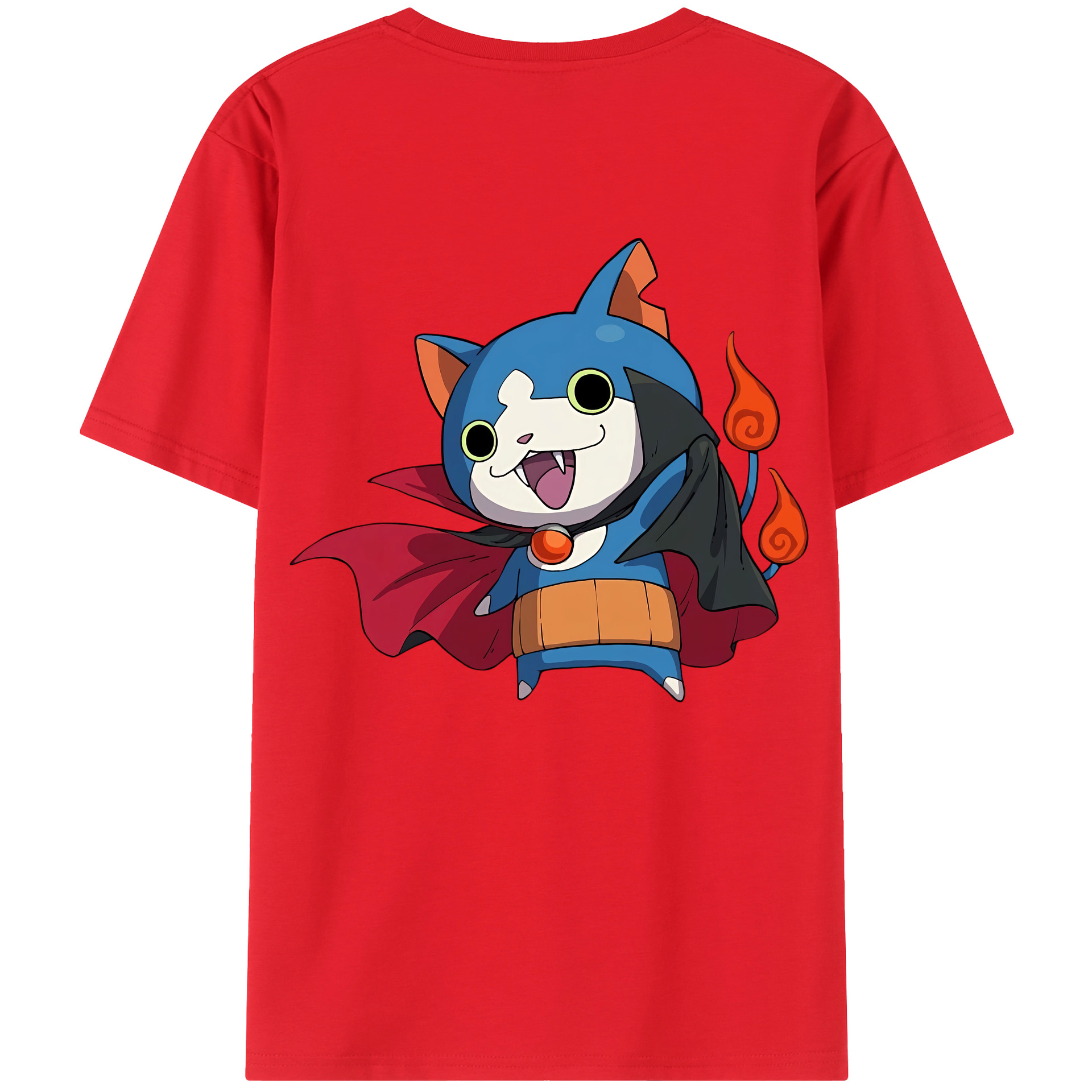 （画像用） 妖怪ウォッチ Yo-kai Watch 綿100％ メンズ半袖Tシャツ（バックプリント） 通気性