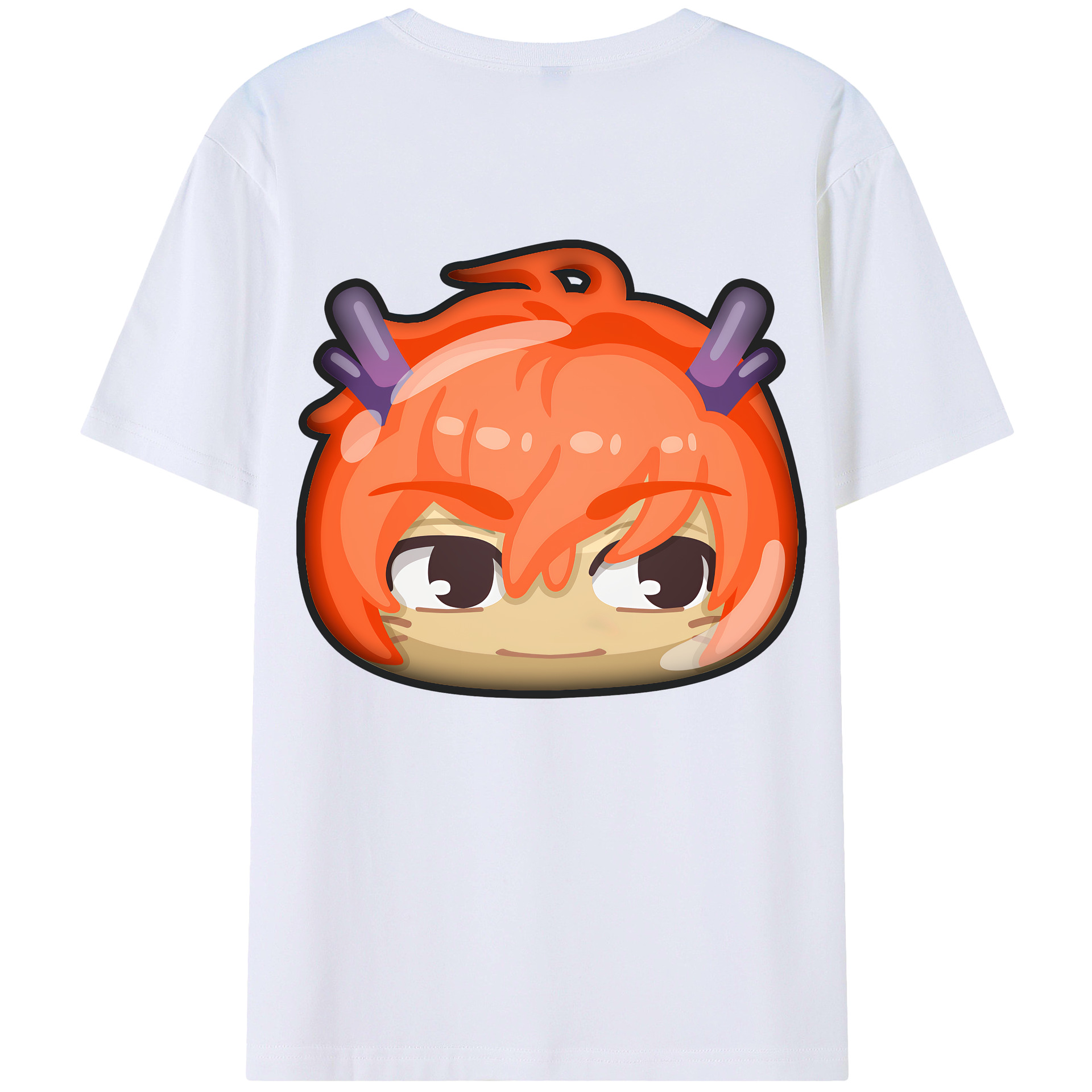 （画像用） 妖怪ウォッチ Yo-kai Watch 綿100％ メンズ半袖Tシャツ（バックプリント） 通気性