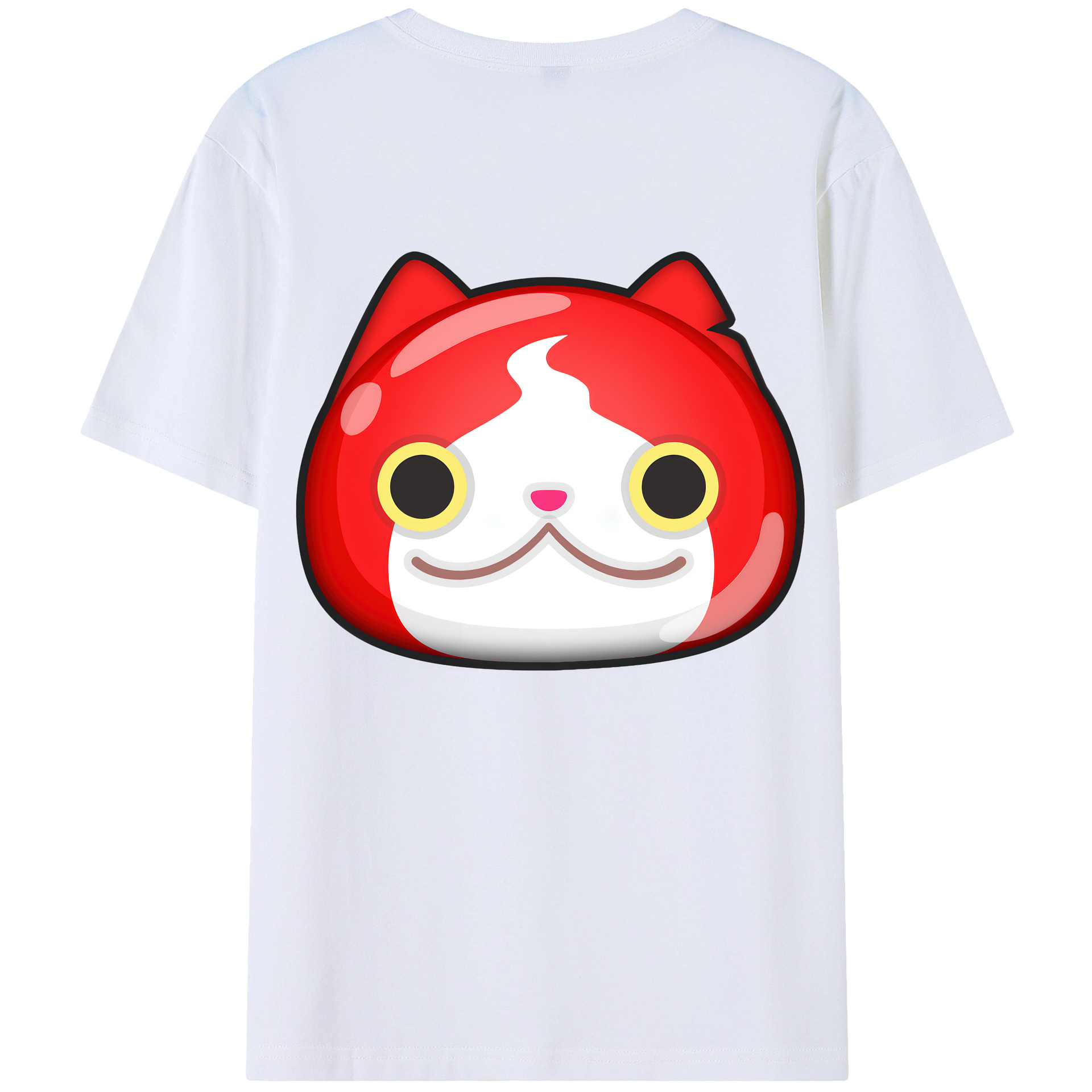 （画像用） 妖怪ウォッチ Yo-kai Watch 綿100％ メンズ半袖Tシャツ（バックプリント） 通気性