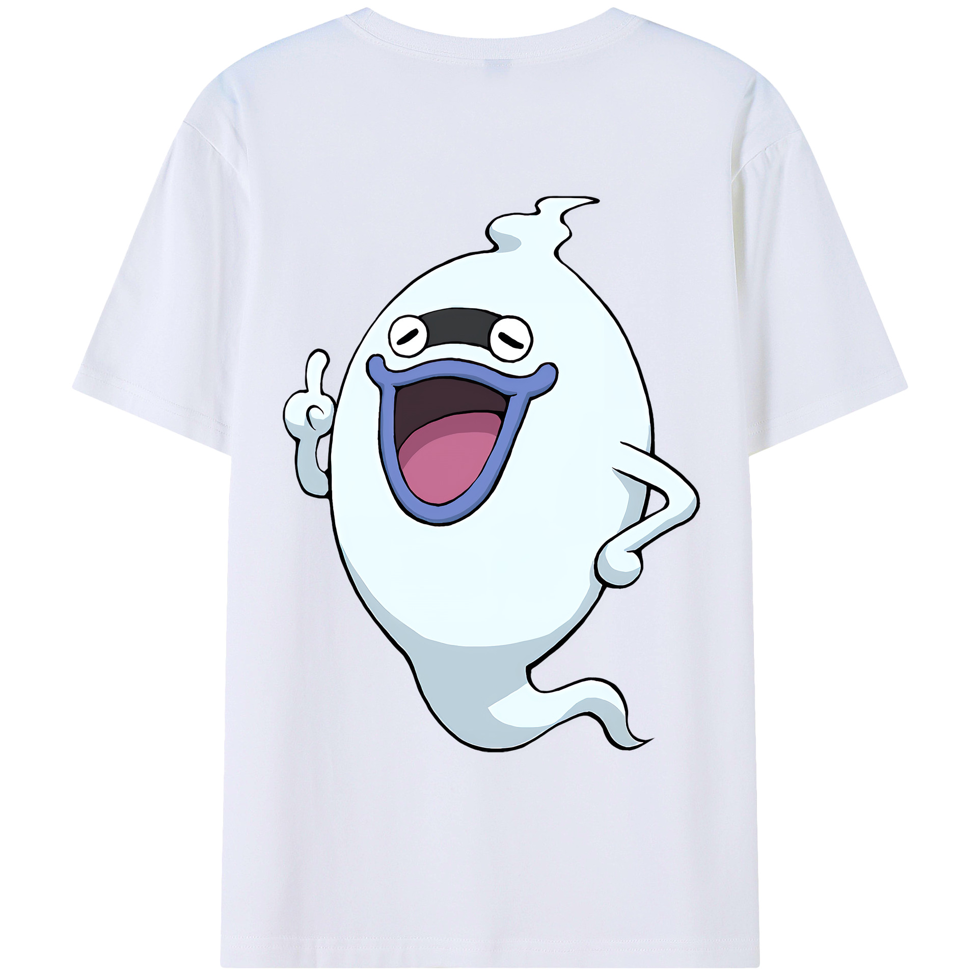 （画像用） 妖怪ウォッチ Yo-kai Watch 綿100％ メンズ半袖Tシャツ（バックプリント） 通気性