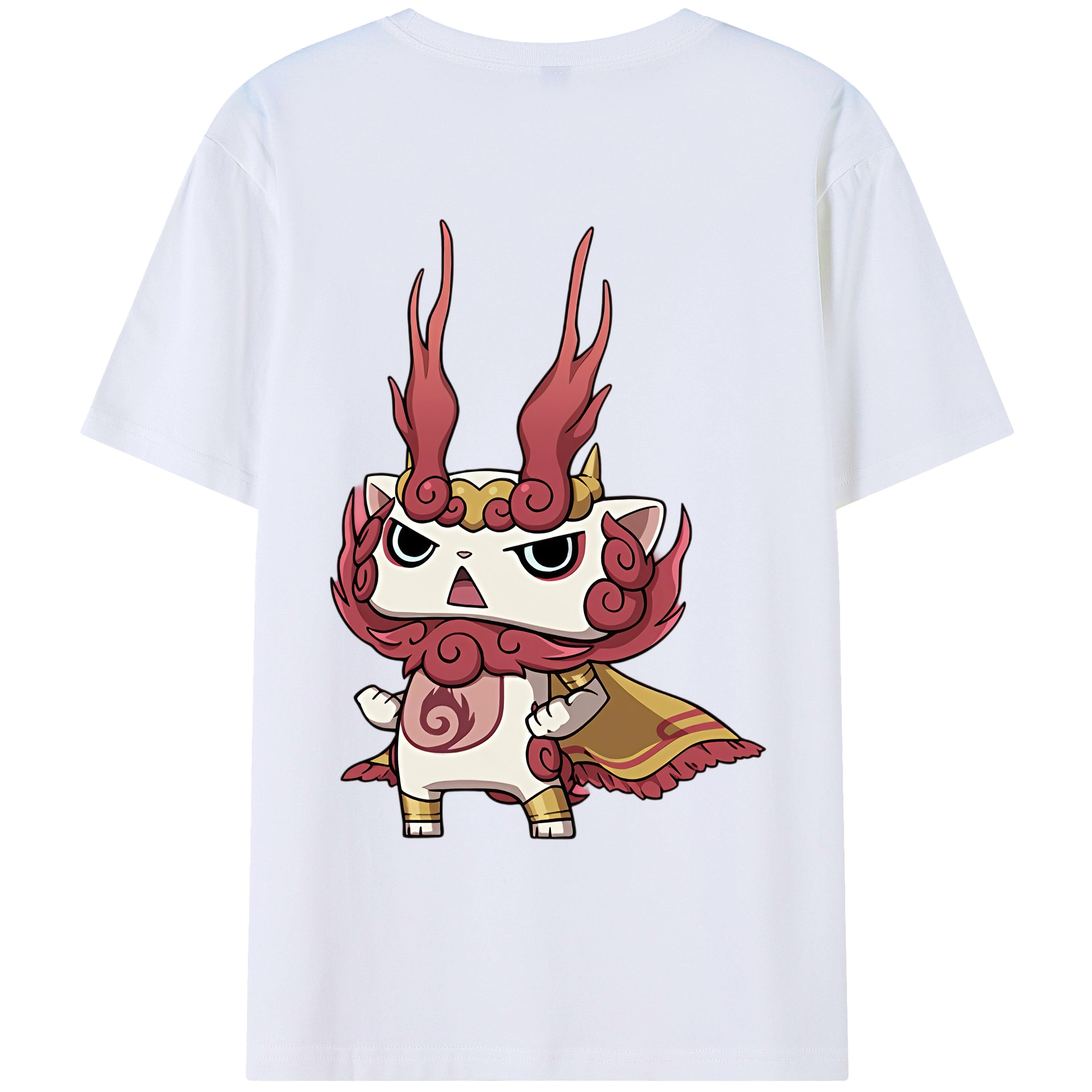 （画像用） 妖怪ウォッチ Yo-kai Watch 綿100％ メンズ半袖Tシャツ（バックプリント） 通気性