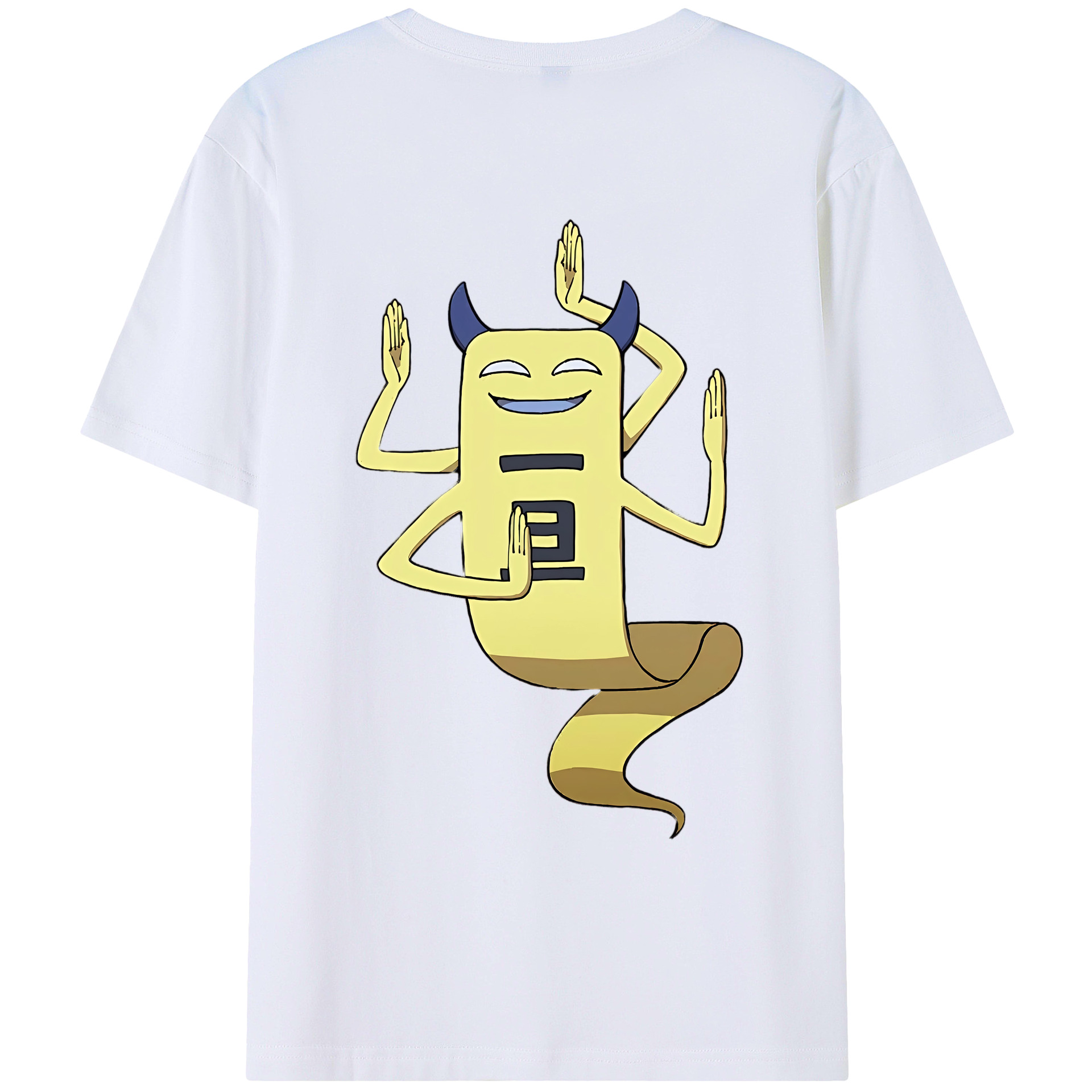 （画像用） 妖怪ウォッチ Yo-kai Watch 綿100％ メンズ半袖Tシャツ（バックプリント） 通気性