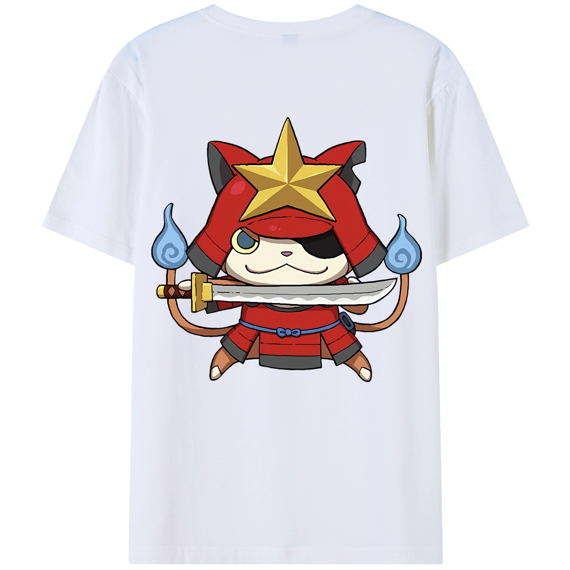 （画像用） 妖怪ウォッチ Yo-kai Watch 綿100％ メンズ半袖Tシャツ（バックプリント） 通気性