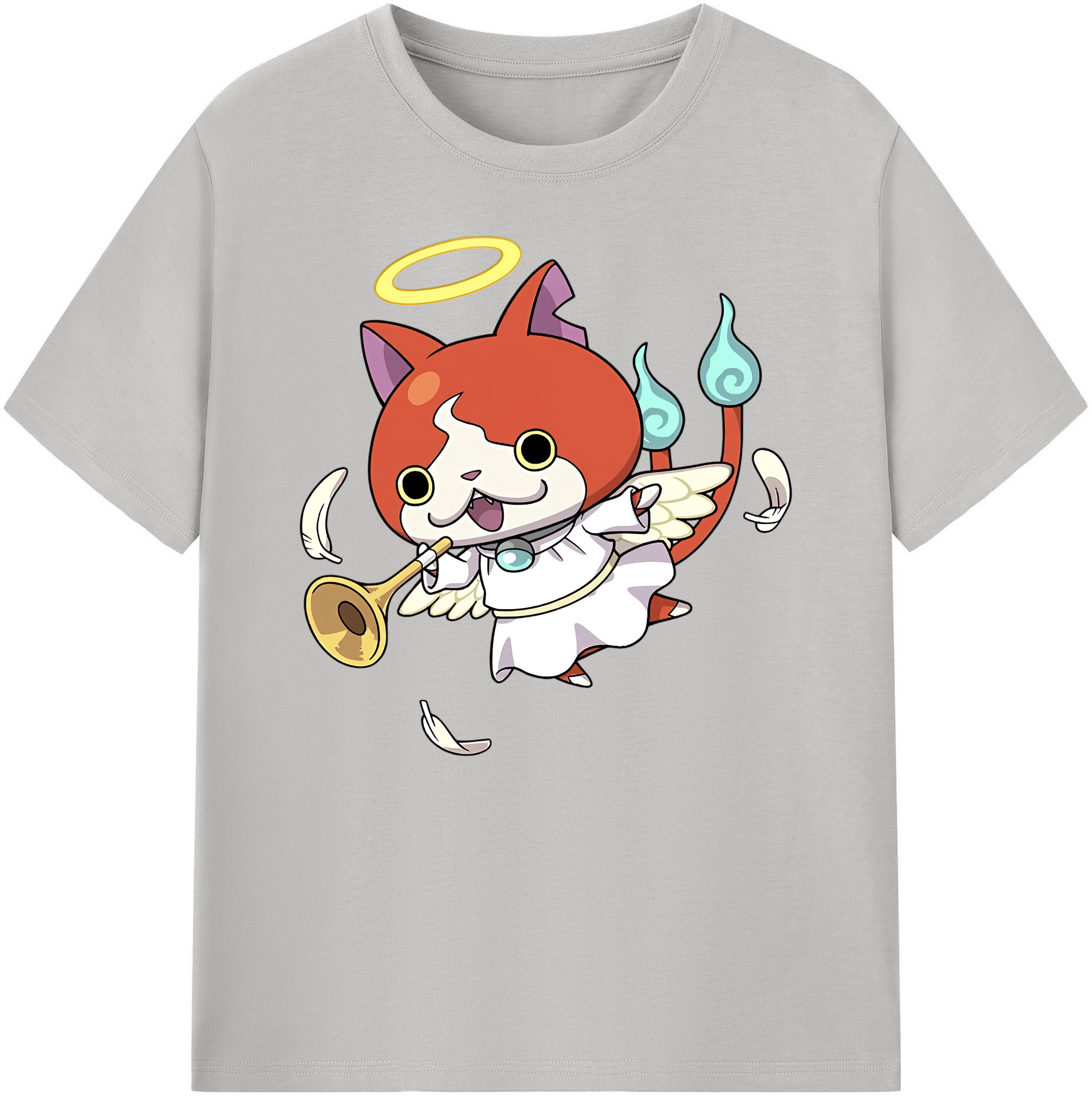 （画像用） 妖怪ウォッチ Yo-kai Watch 綿100％ メンズ半袖Tシャツ｜肌触りやわらか＆通気性