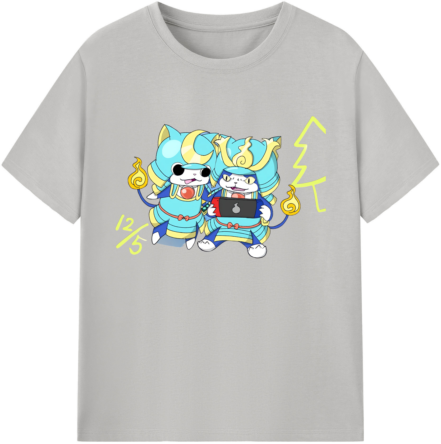 （画像用） 妖怪ウォッチ Yo-kai Watch 綿100％ メンズ半袖Tシャツ｜肌触りやわらか＆通気性