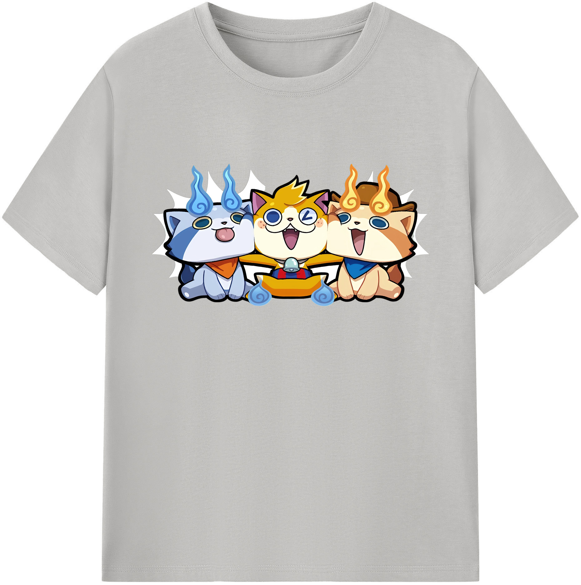 （画像用） 妖怪ウォッチ Yo-kai Watch 綿100％ メンズ半袖Tシャツ｜肌触りやわらか＆通気性